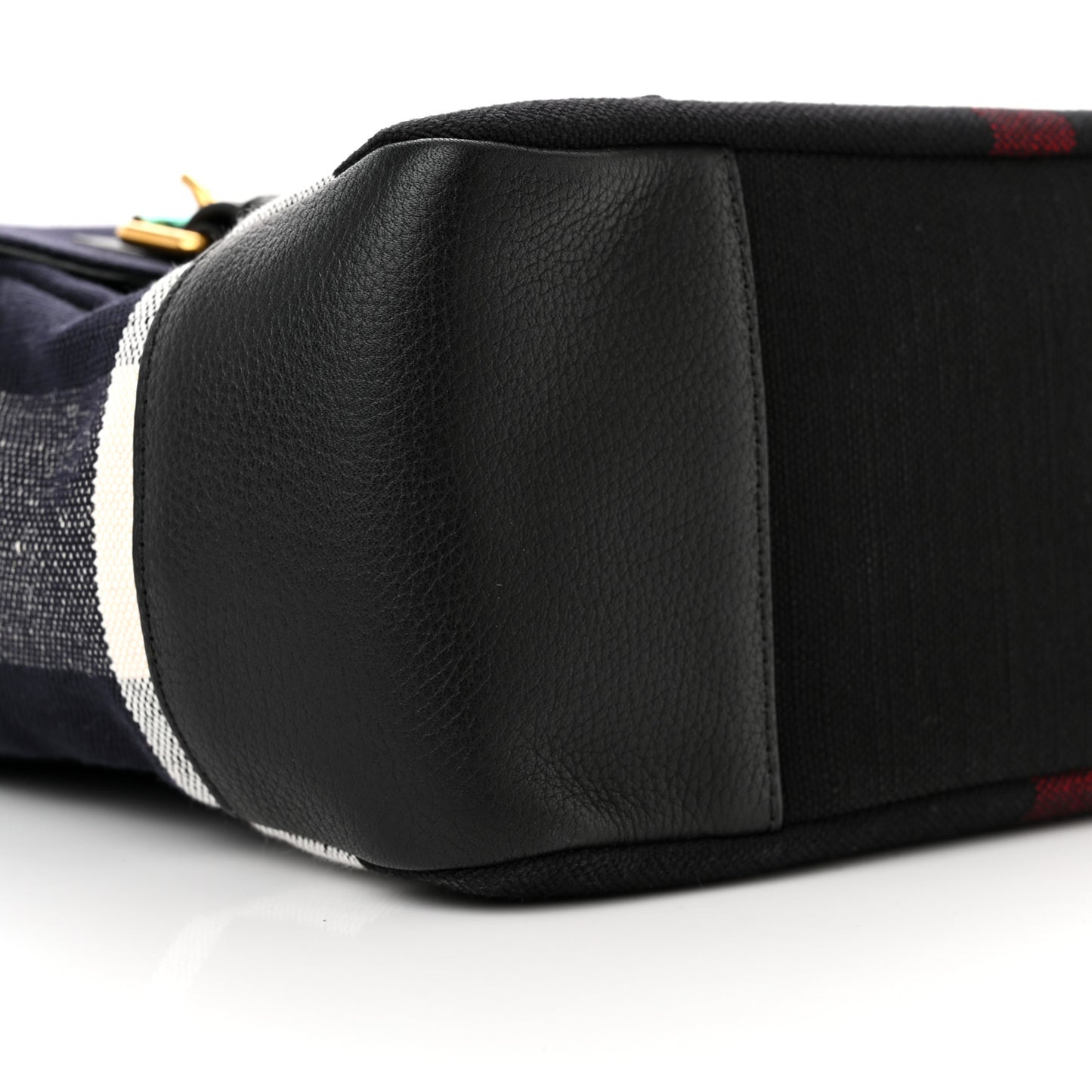 Canvas Mega Check Large Baildon Messenger Bag Navy