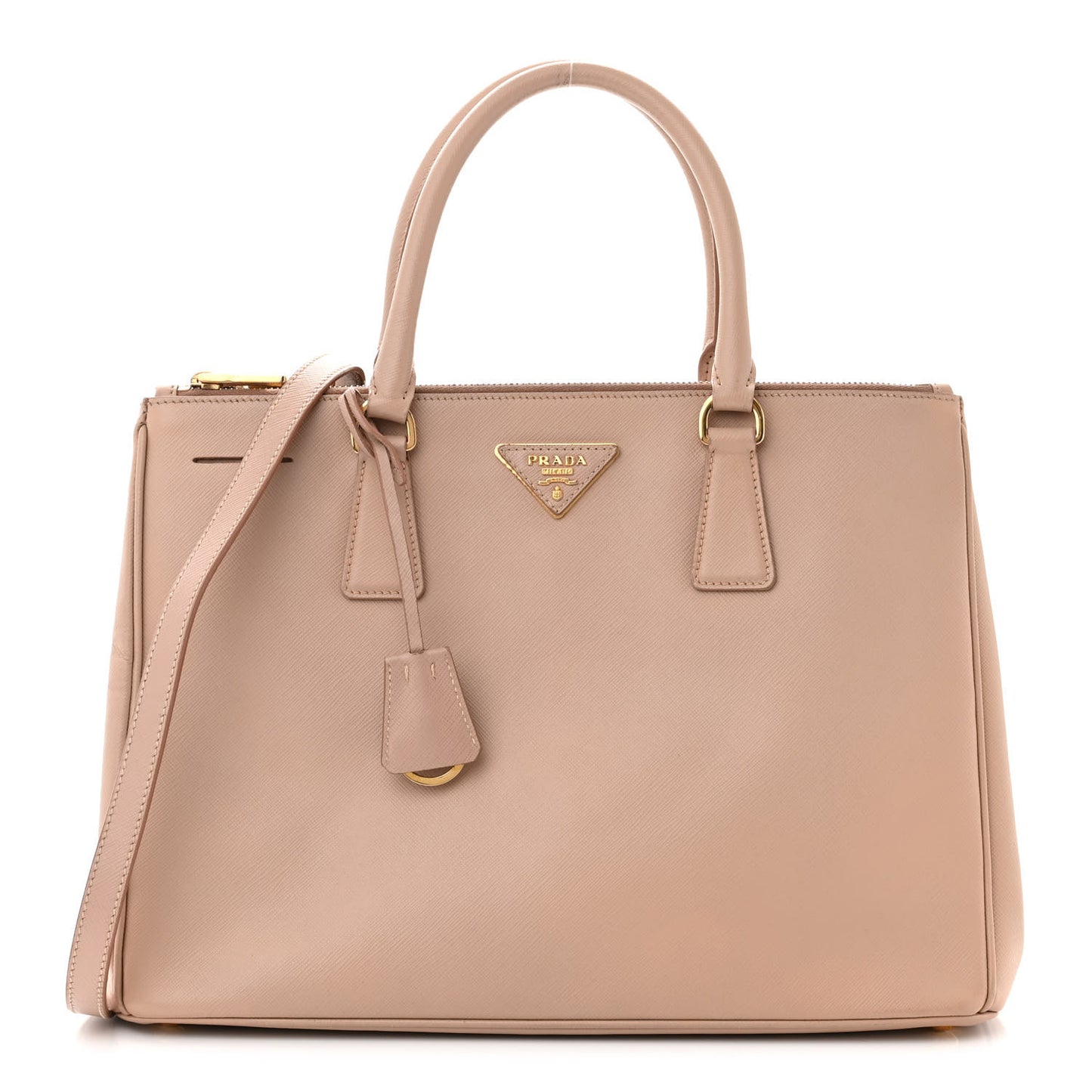 Saffiano Medium Galleria Double Zip Tote Cammeo