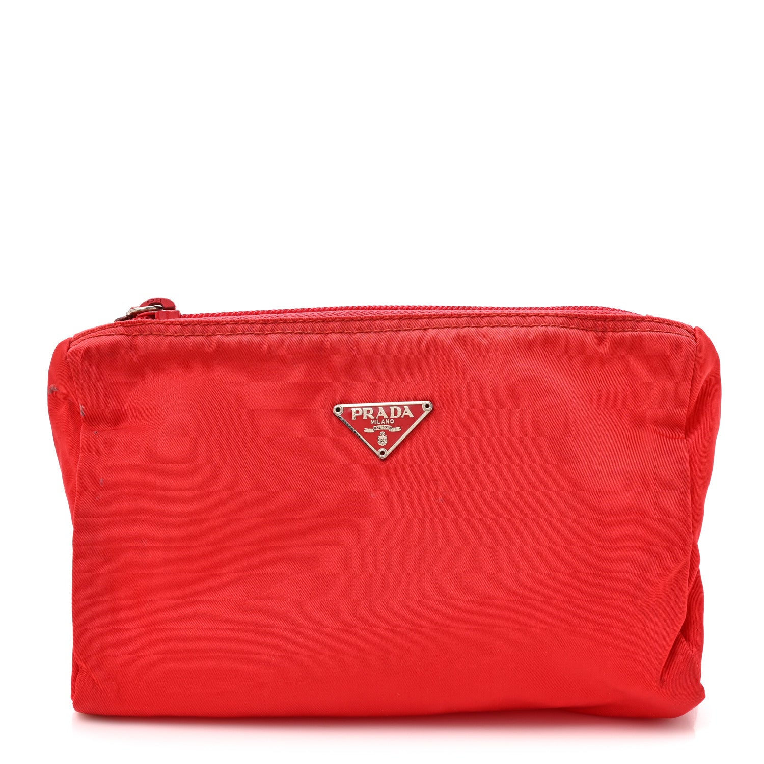 Prada Tessuto Nylon Vela Cosmetic Pouch Rosso 1840529 – FASHIONPHILE