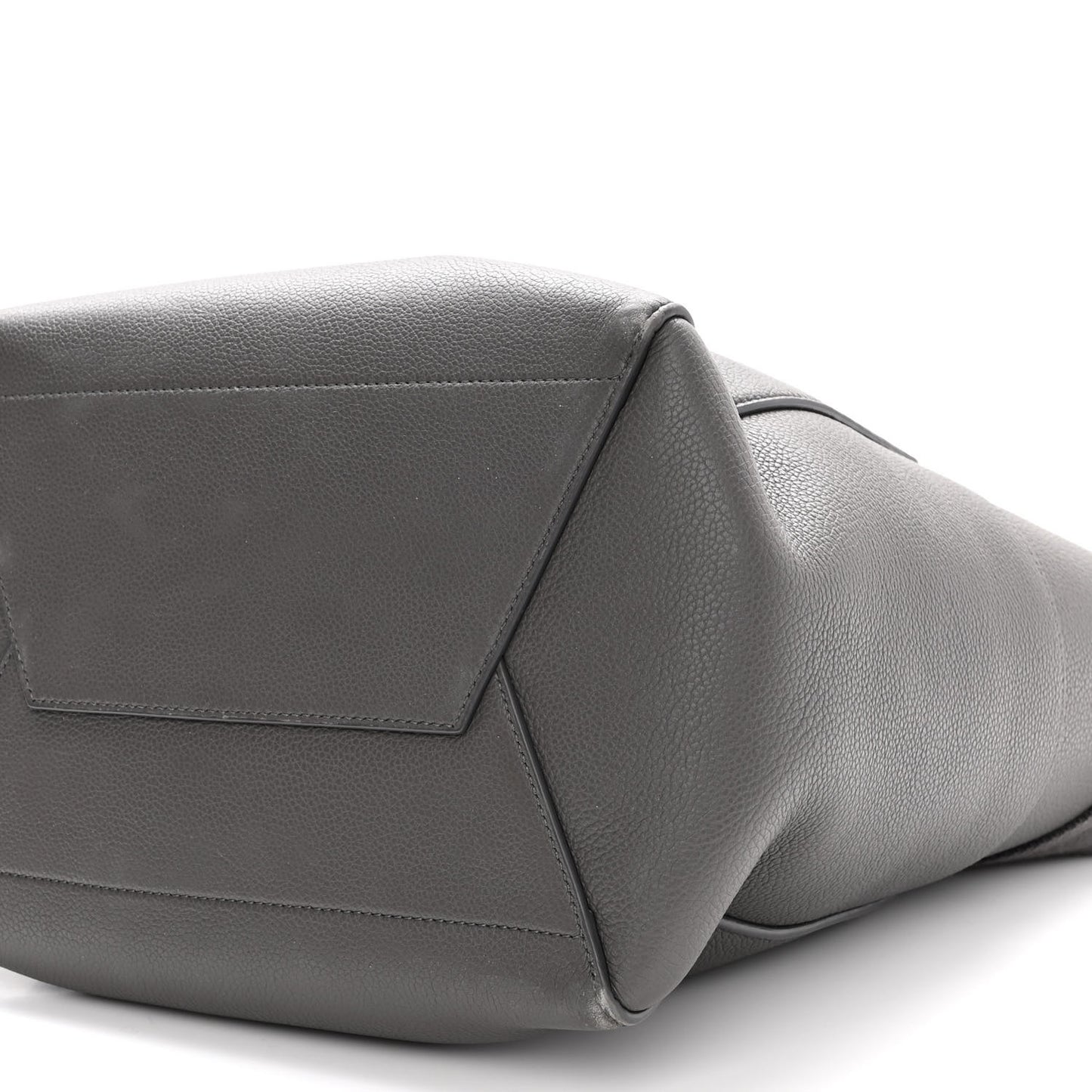 Soft Grained Calfskin Sangle Bucket Bag Kohl