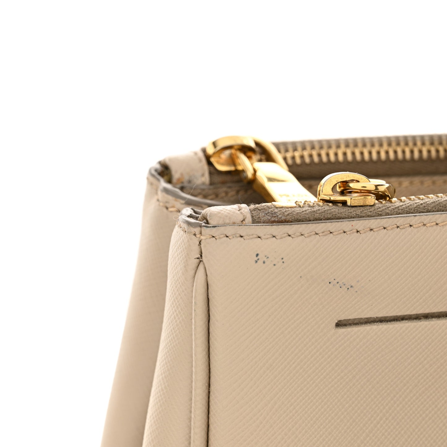 Saffiano Large Galleria Double Zip Tote Pomice