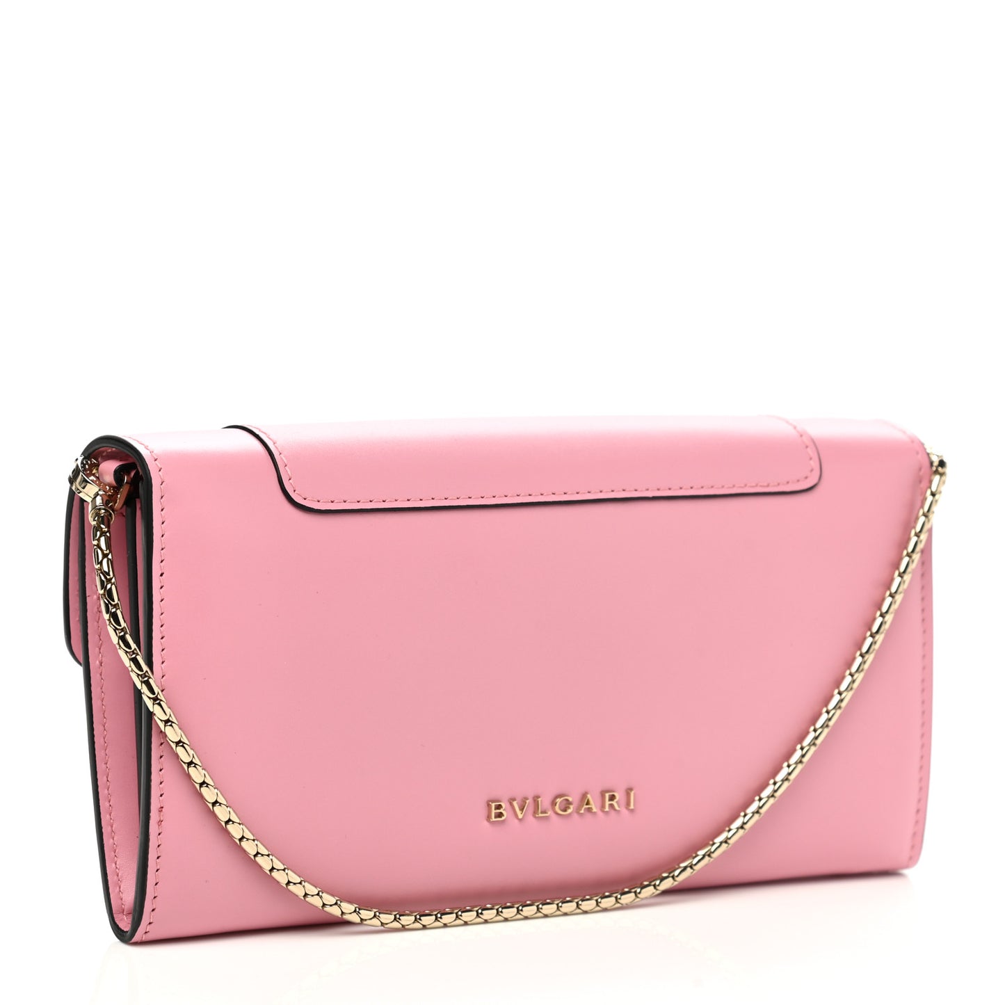 Calfskin Serpenti Forever Chain Wallet Flamingo Topaz