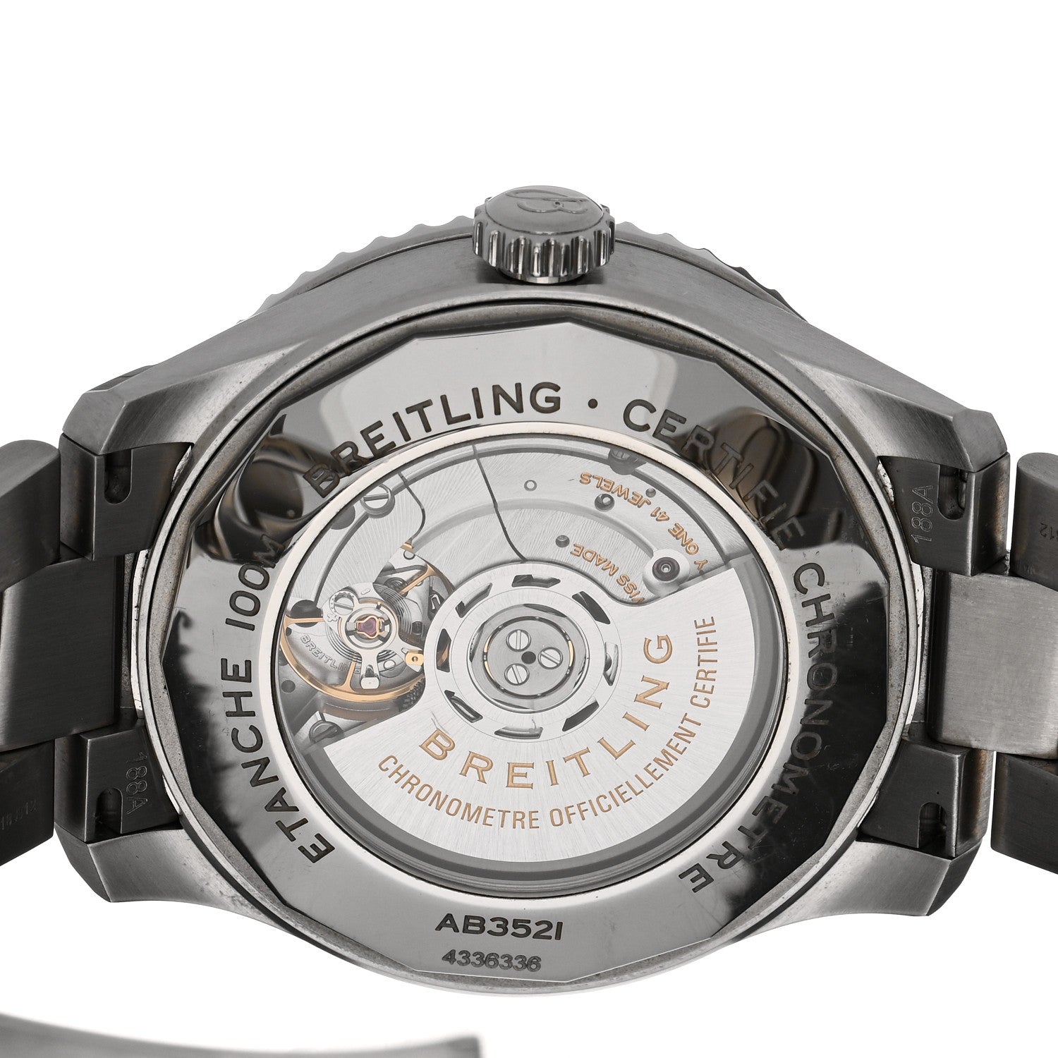 Breitling Stainless Steel 43mm Aviator 8 B35 Automatic Watch Silver AB3521U01G1A1 4 of 4