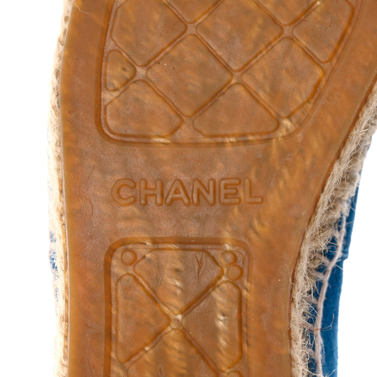Chanel Kid Suede CC Espadrilles 38 Blue 8 of 9
