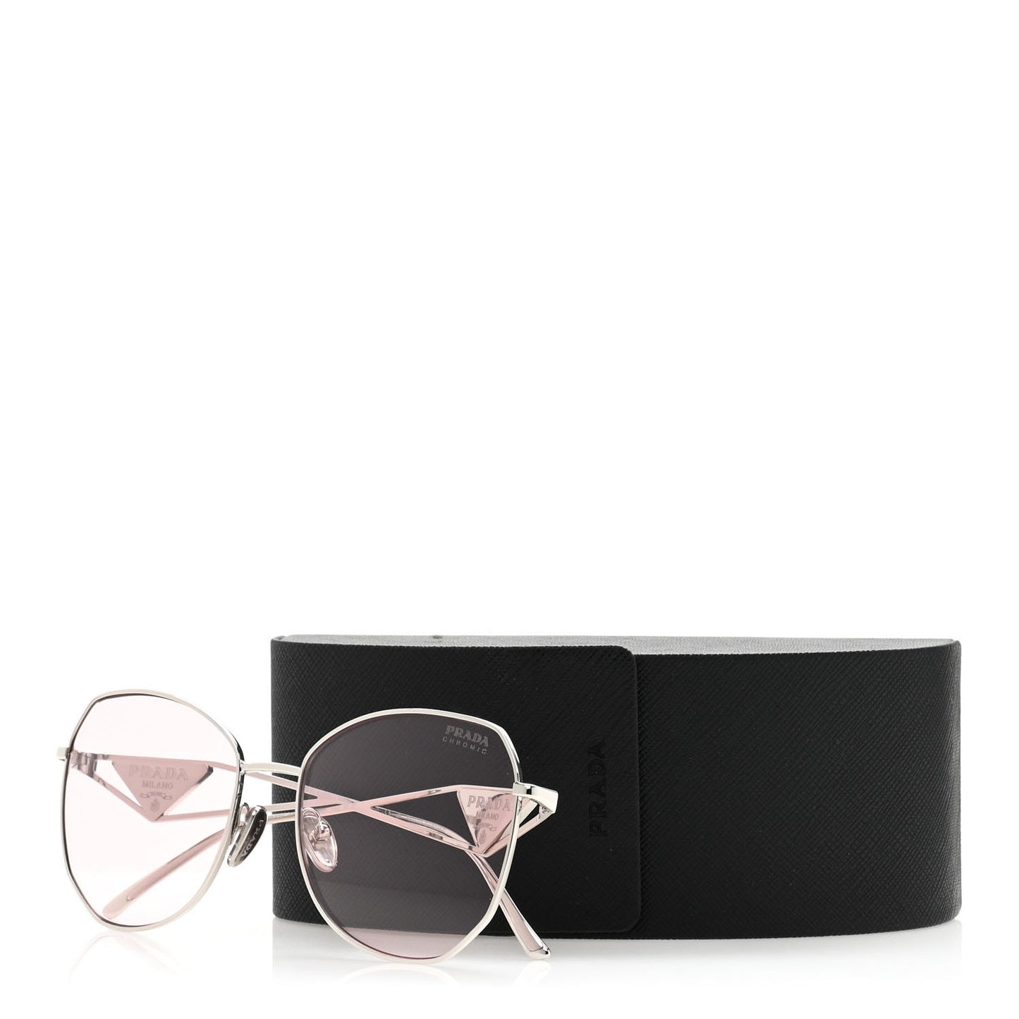 Metal Symbole Triangle Logo Sunglasses SPR57YS Pink