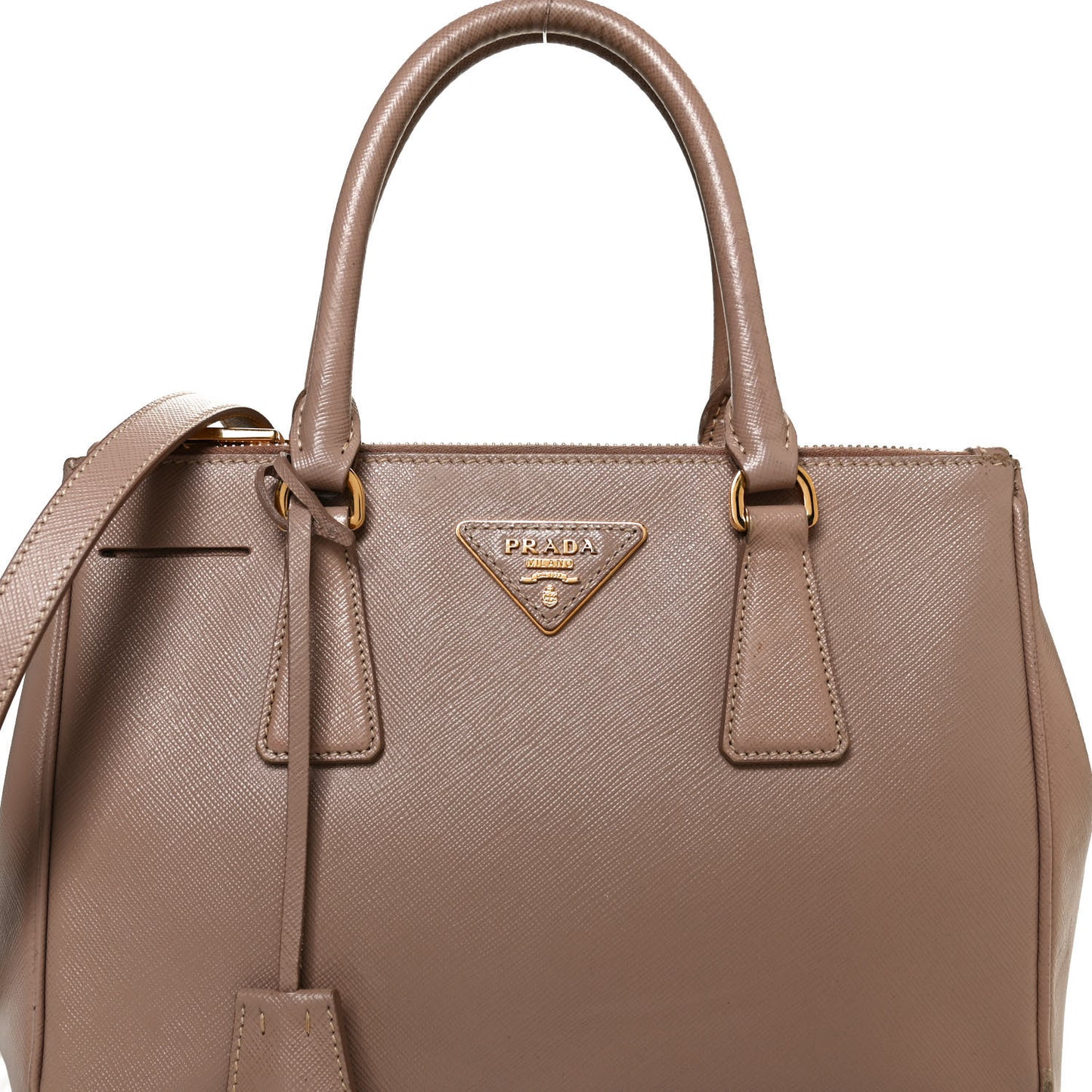 Saffiano Mini Galleria Double Zip Tote Cammeo