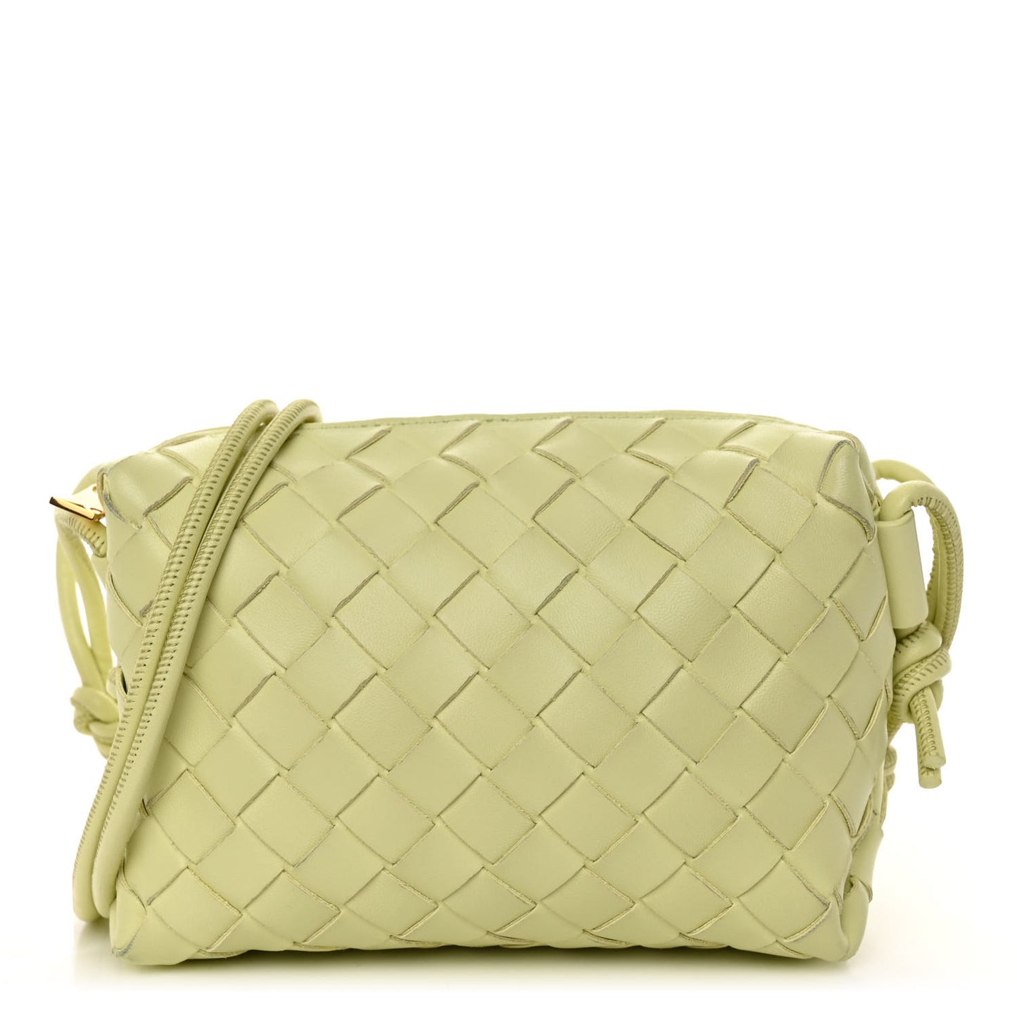 Nappa Intrecciato Mini Loop Camera Bag Lemon Washed