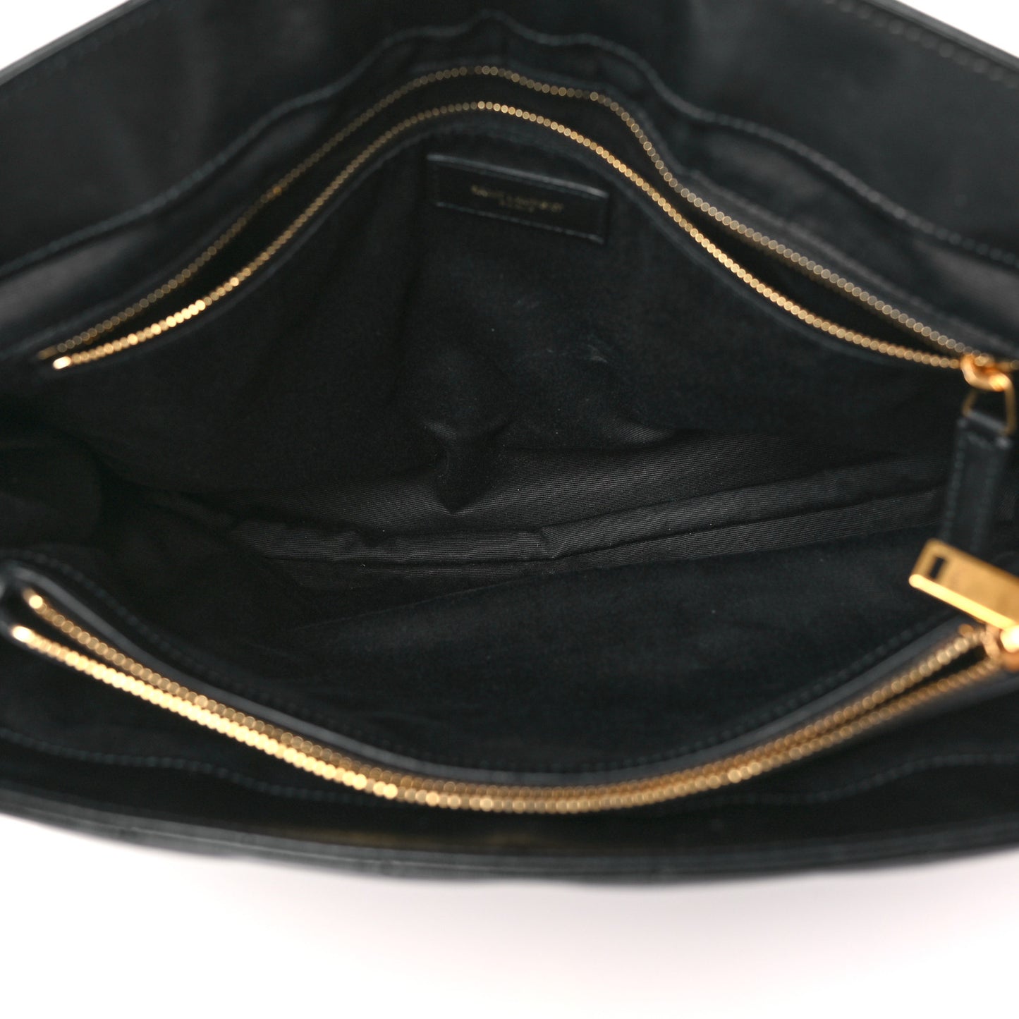 Calfskin Y Quilted Monogram Large Loulou Chain Satchel Black