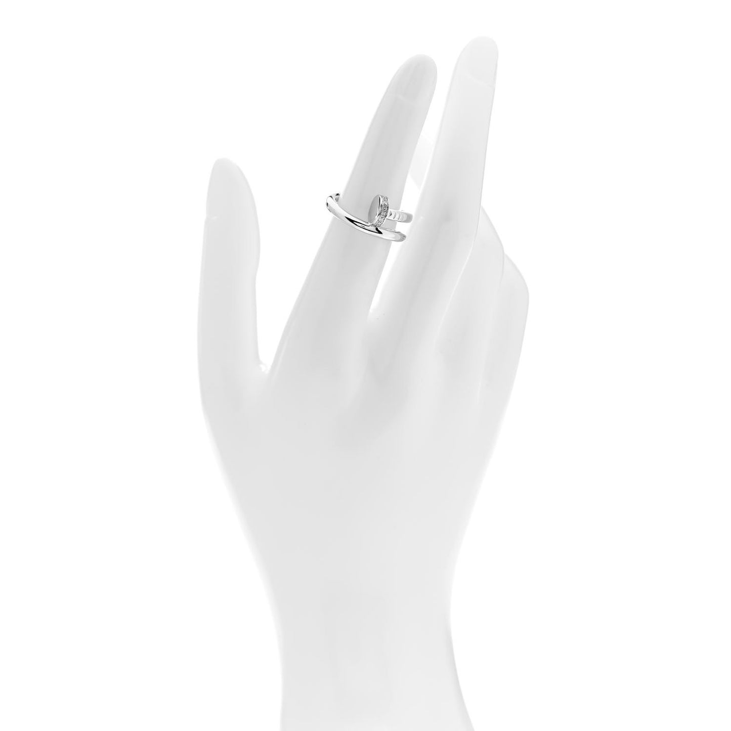 18K White Gold Diamond Juste Un Clou Ring 51 5.75