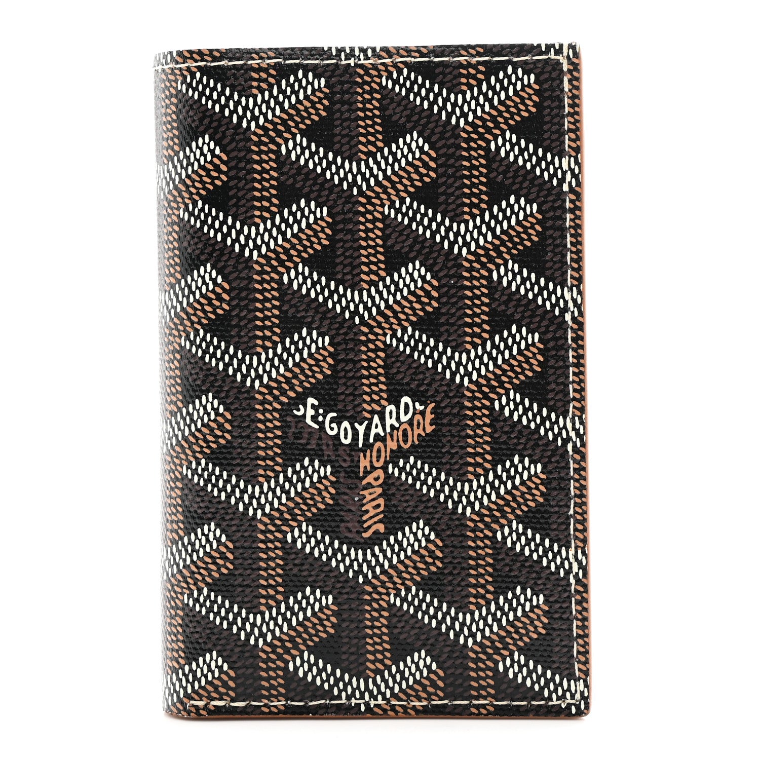 Goyard Goyardine Saint Pierre Card Holder Black Gold 1835234