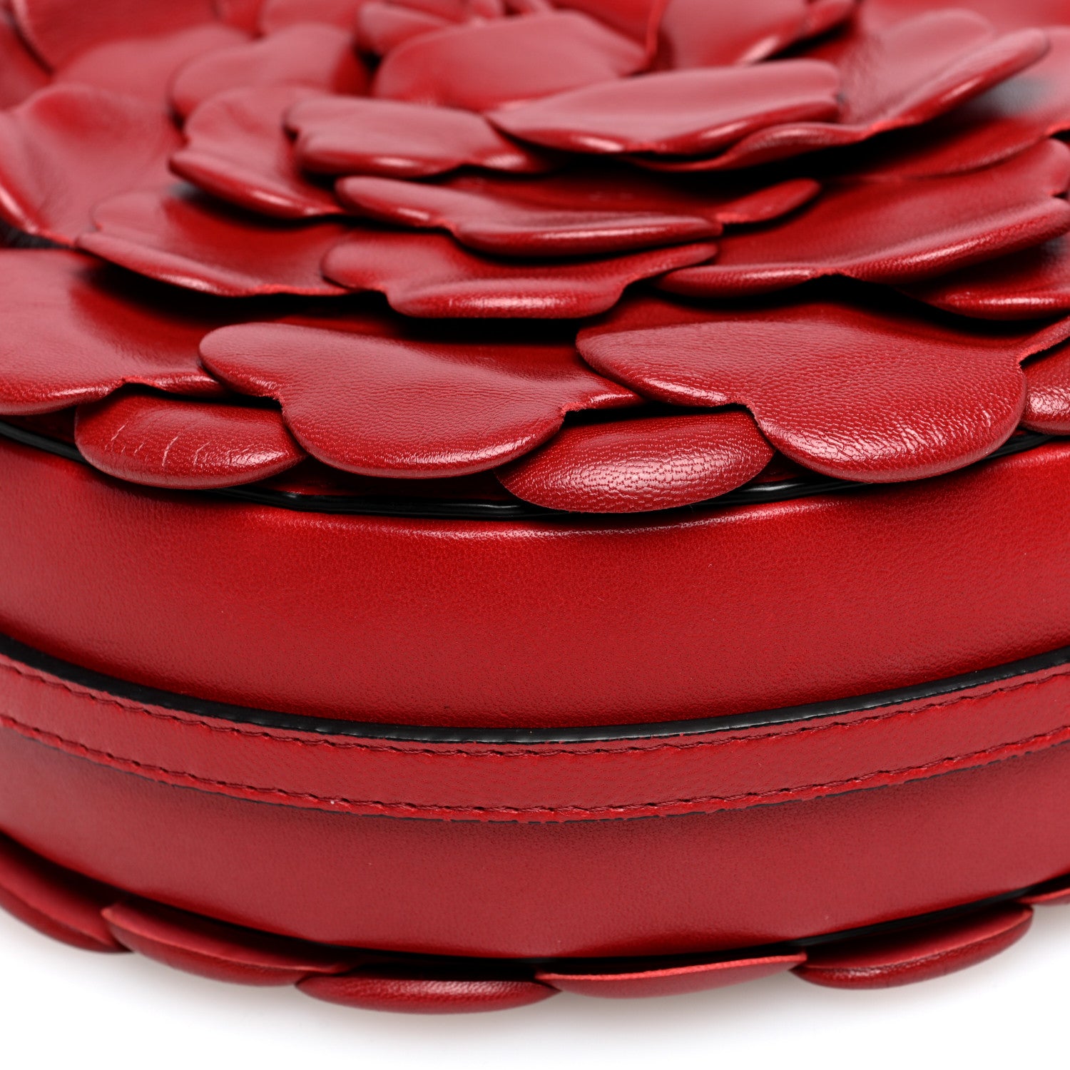 Valentino Garavani Nappa Atelier 03 Rose Edition Round Crossbody Bag Cerise 8 of 9