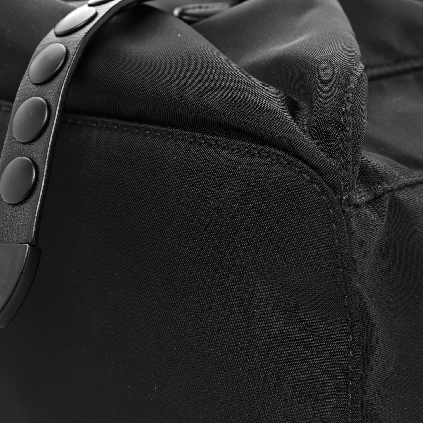 Nylon New Vela Monochrome Studded Backpack Black
