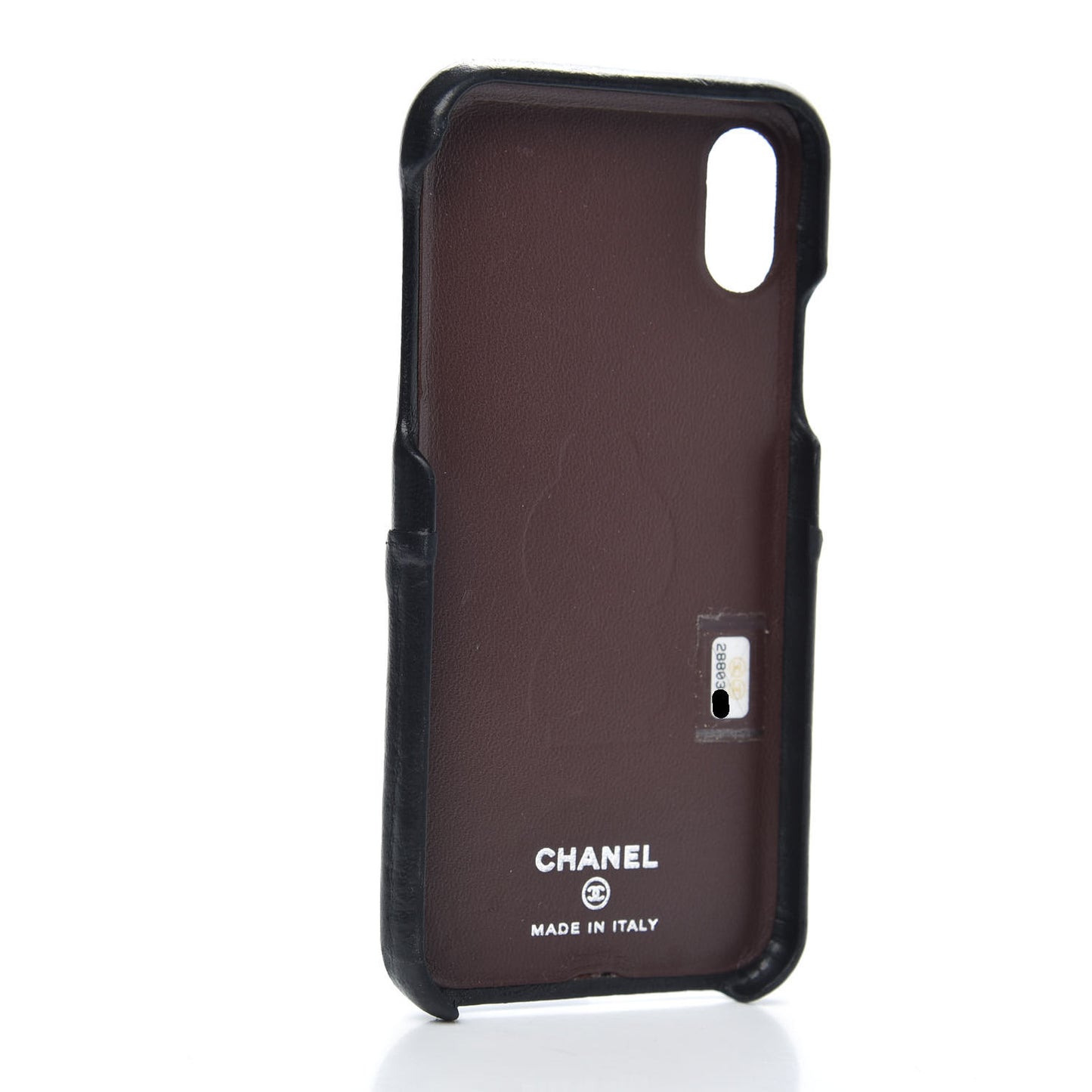 Lambskin Quilted iPhone X Case Black