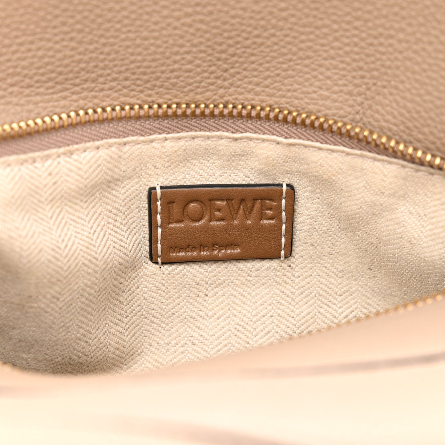Grained Calfskin Small Puzzle Bag Sand Mink