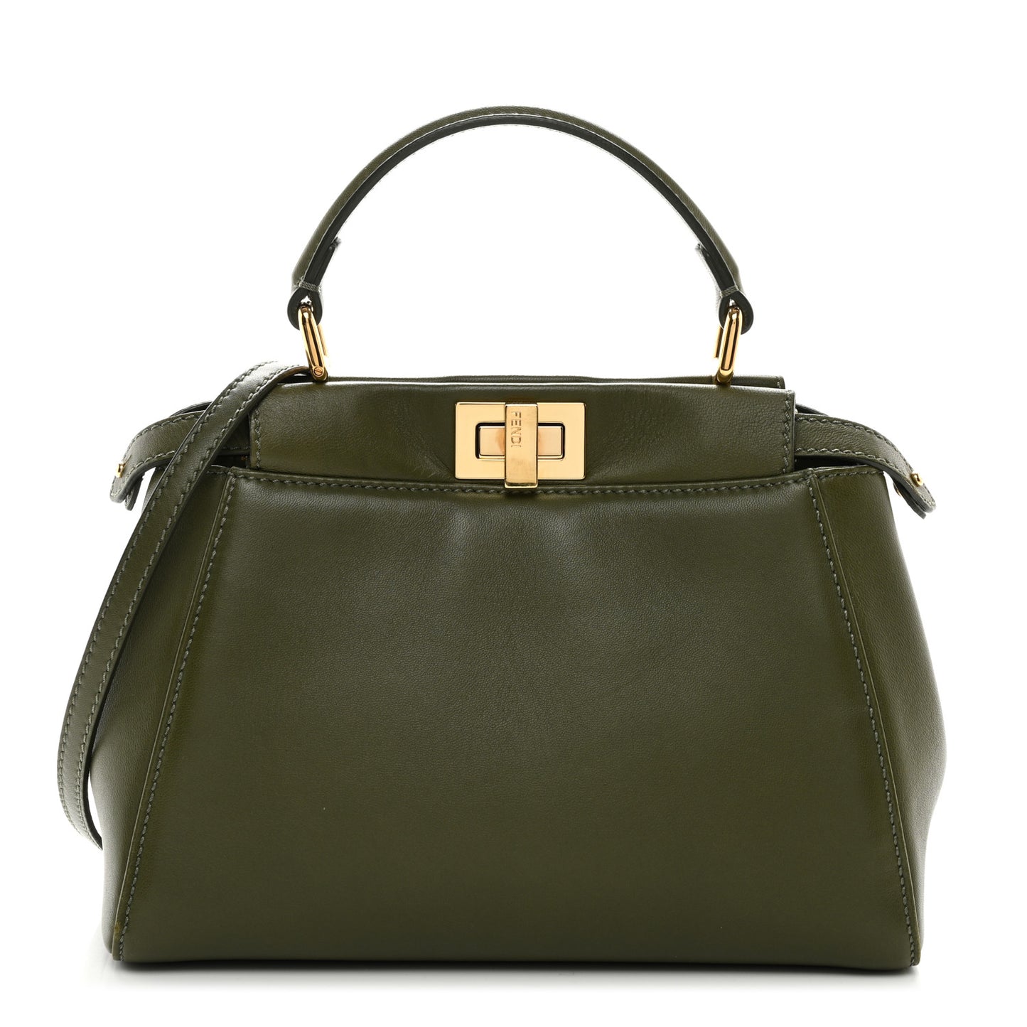 Nappa Mini Peekaboo Iconic Satchel Verde Equatore