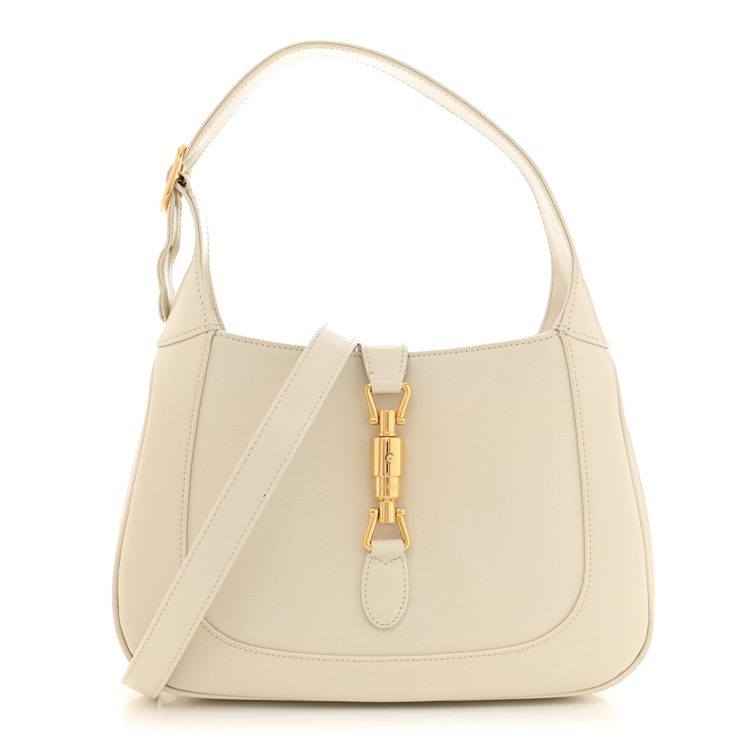 Boarded Dyana Lux Calfskin Small Jackie 1961 Hobo Mystic White