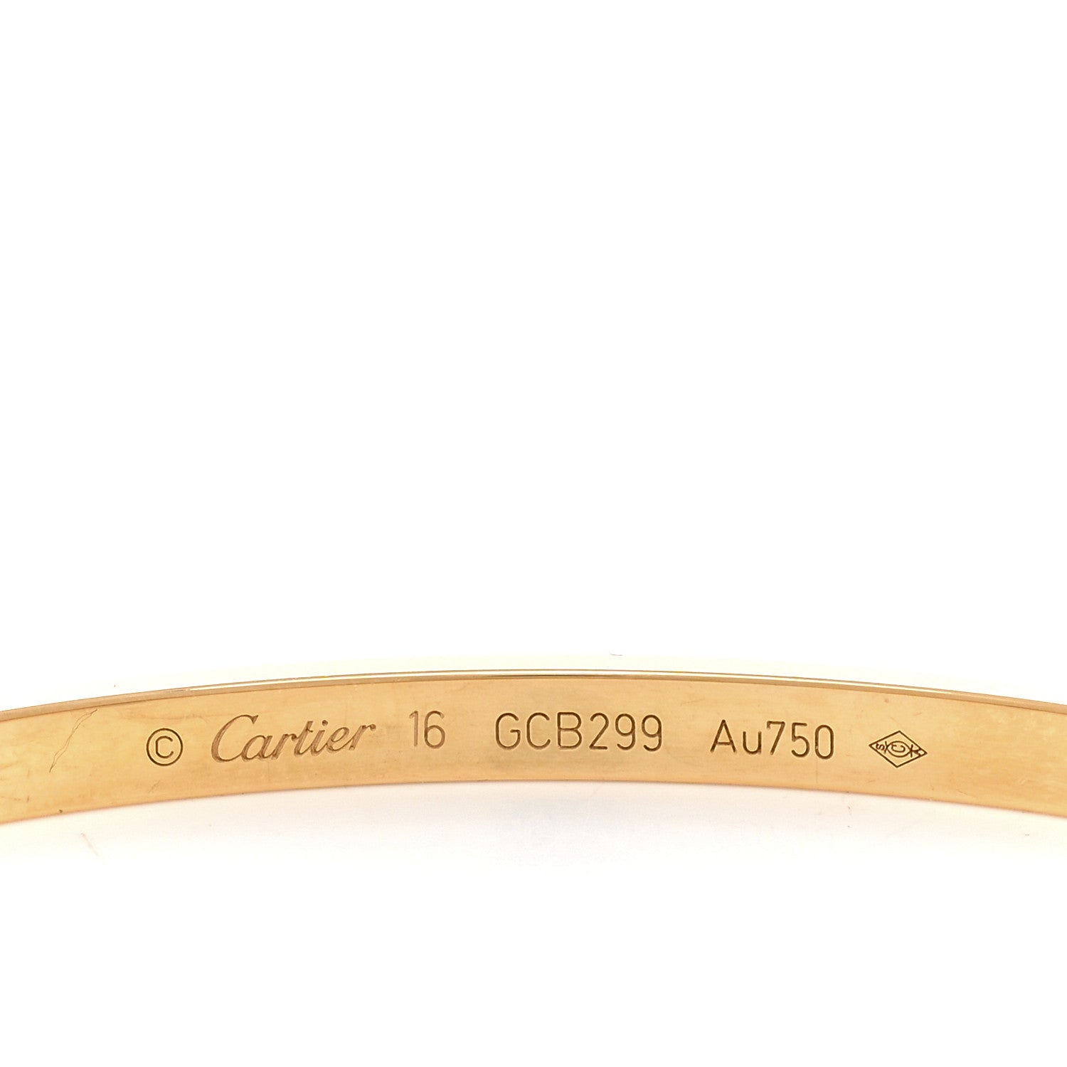 Cartier 18K Yellow Gold Small LOVE Bracelet 16 5 of 6