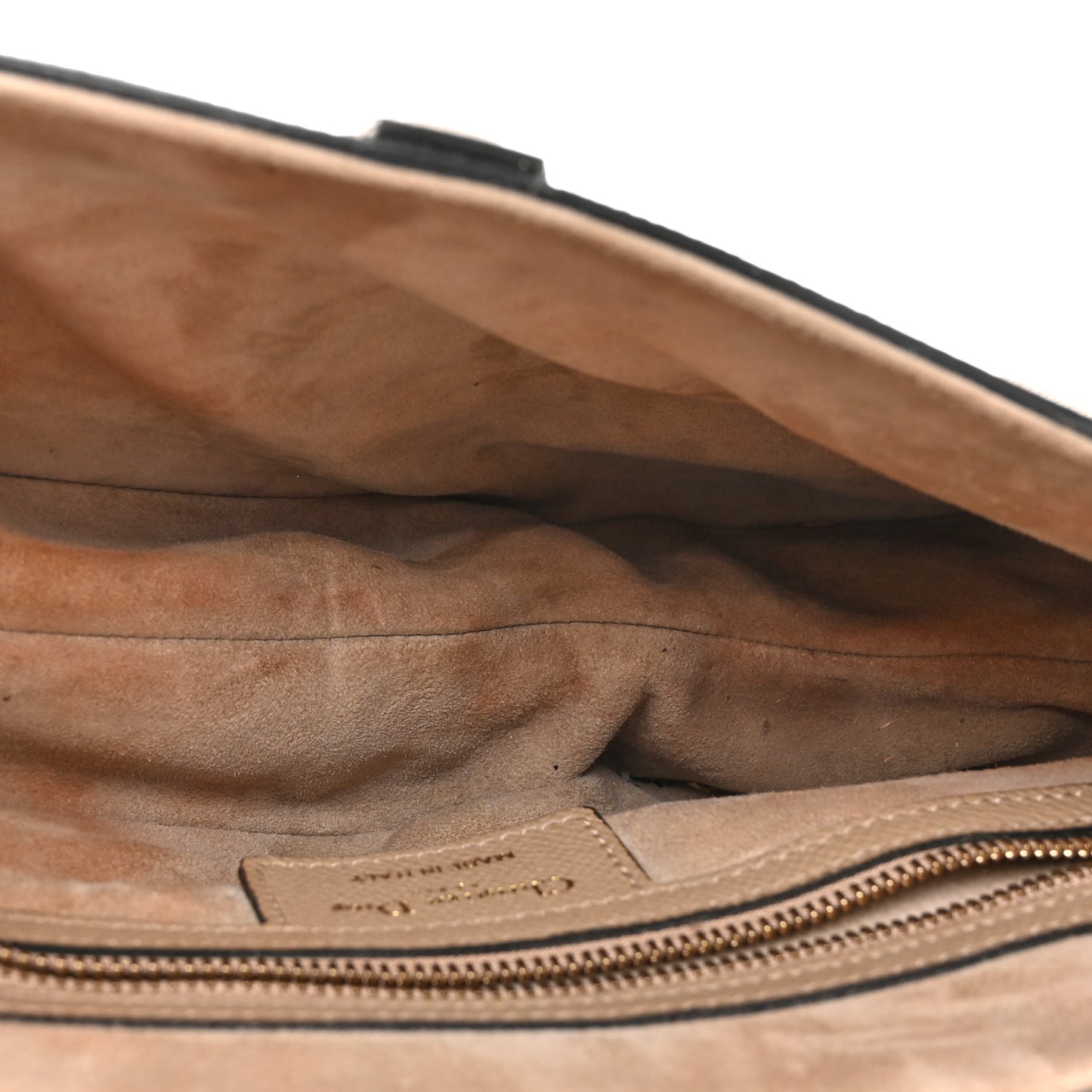 Grained Calfskin Saddle Bag With Strap Warm Taupe
