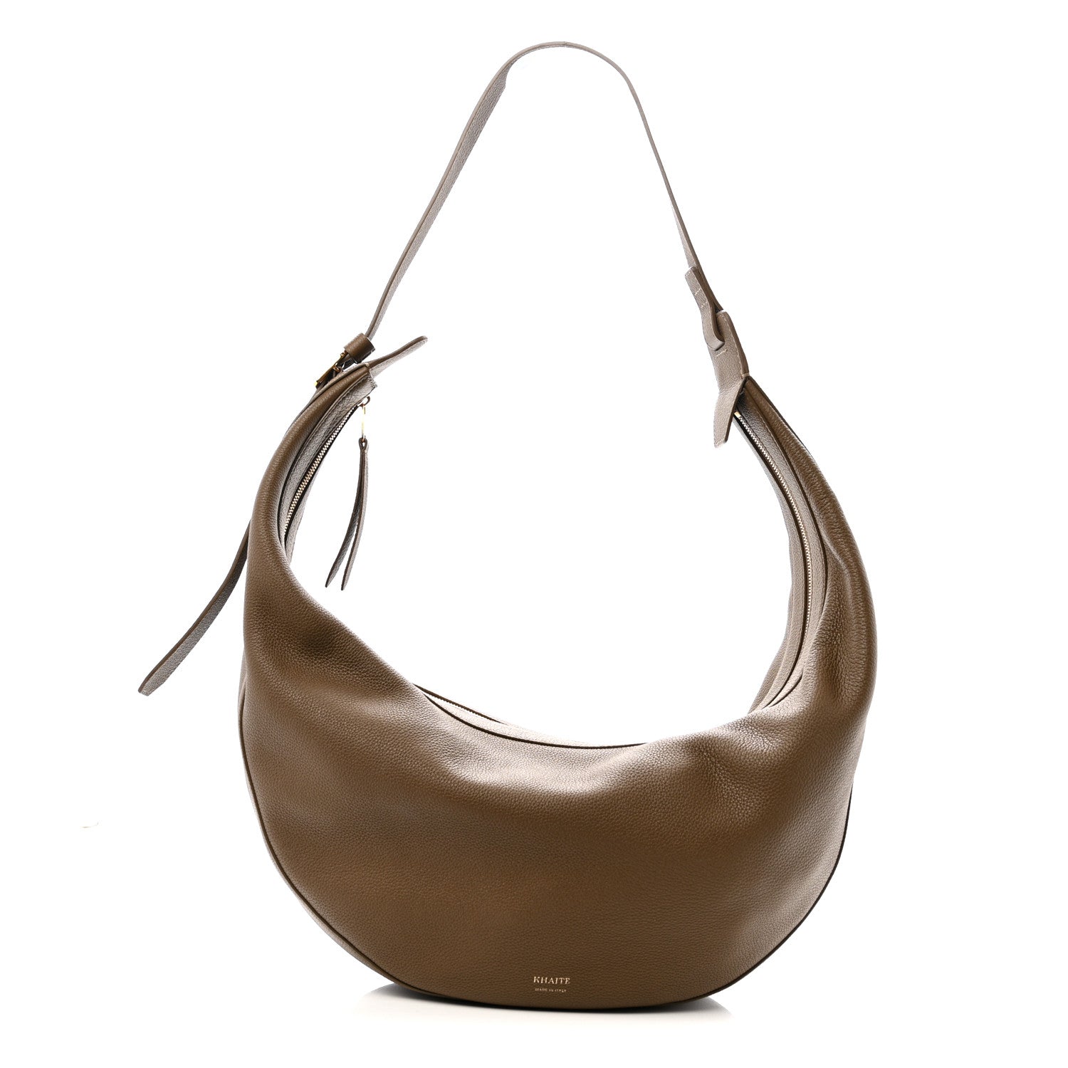 Khaite Pebbled Calfskin Augustina Hobo Hazelnut 1863637 – FASHIONPHILE