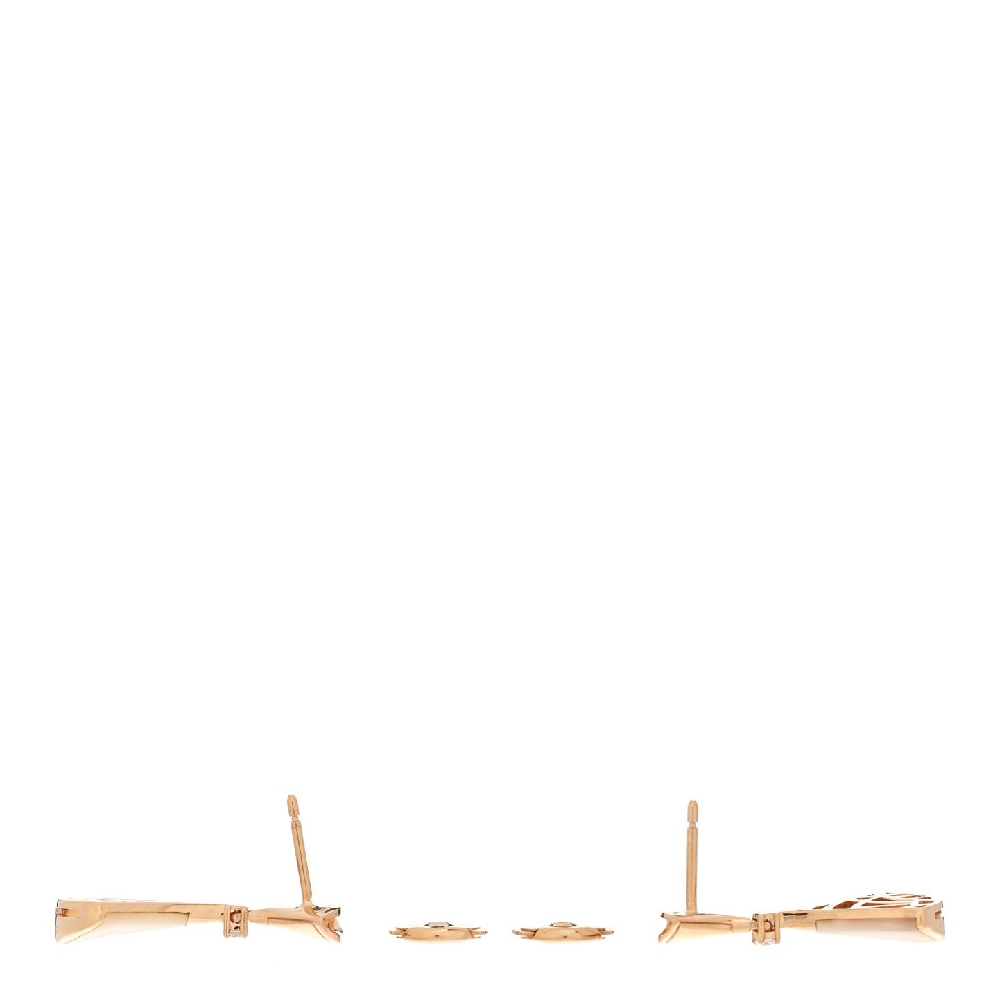 18K Rose Gold Diamond Mother of Pearl Divas' Dream Earrings