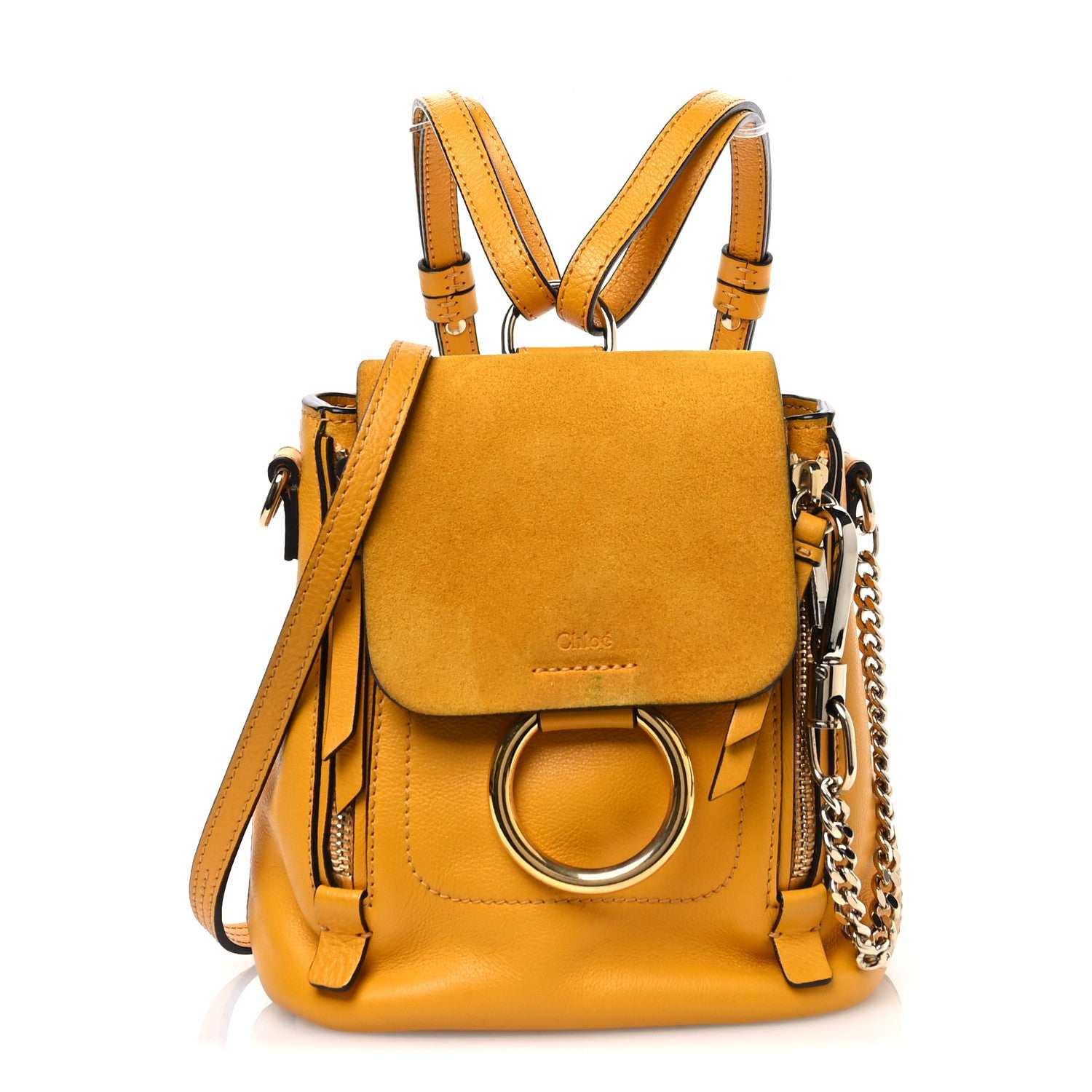 chloe faye mini backpack yellow Chloe Suede Calfskin Mini Faye Backpack Dusty Yellow 1689188 – FASHIONPHILE