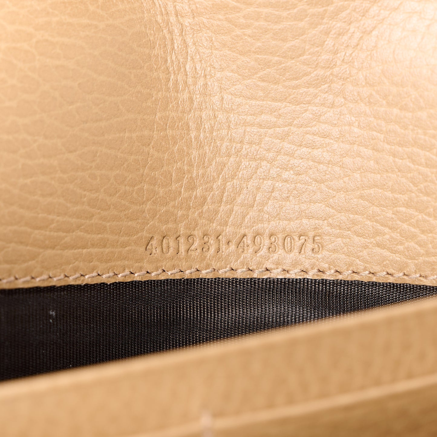Dollar Calfskin Crystal Mini Dionysus Chain Wallet Natural Tan Black Diamond