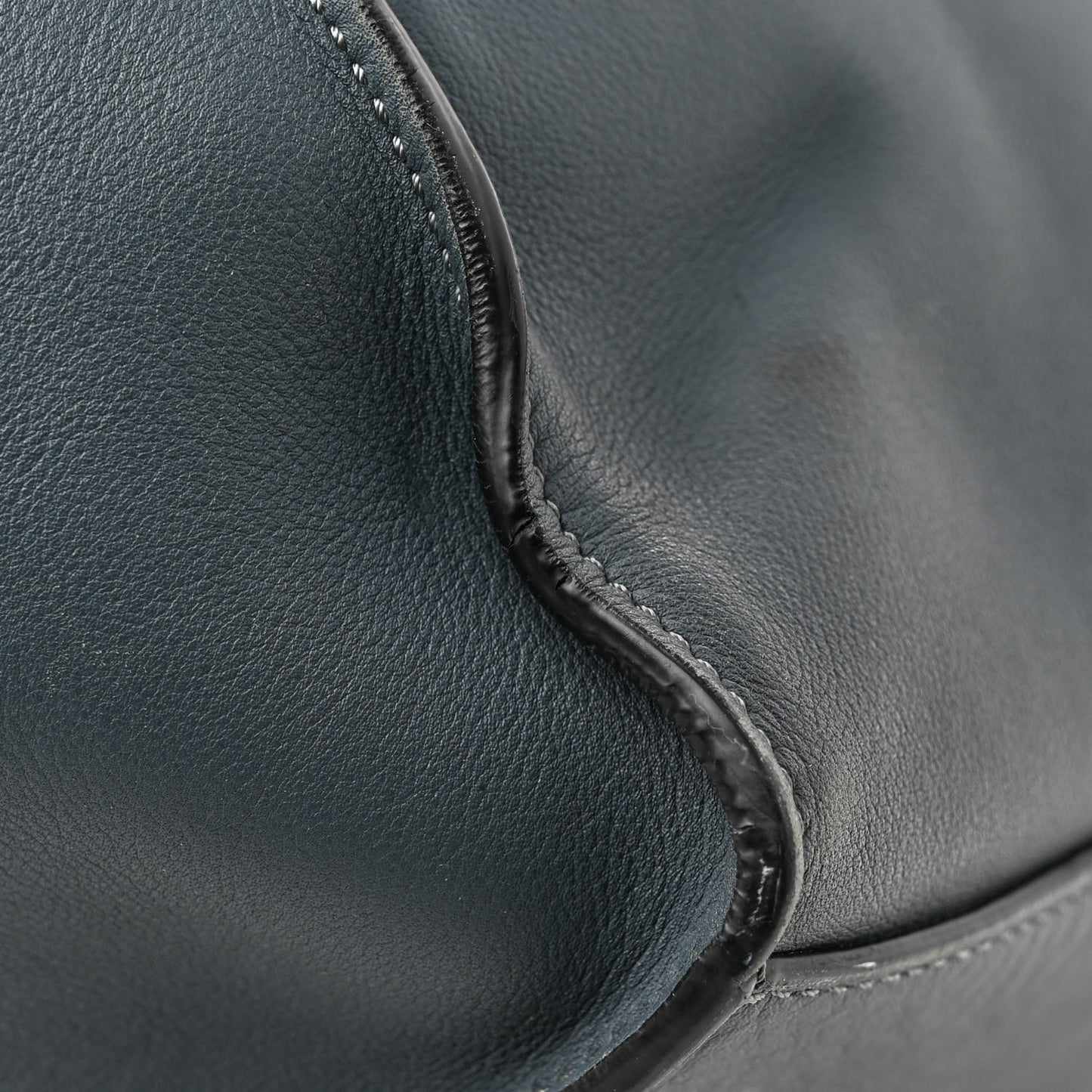 Supple Grained Calfskin Medium Big Bag Slate