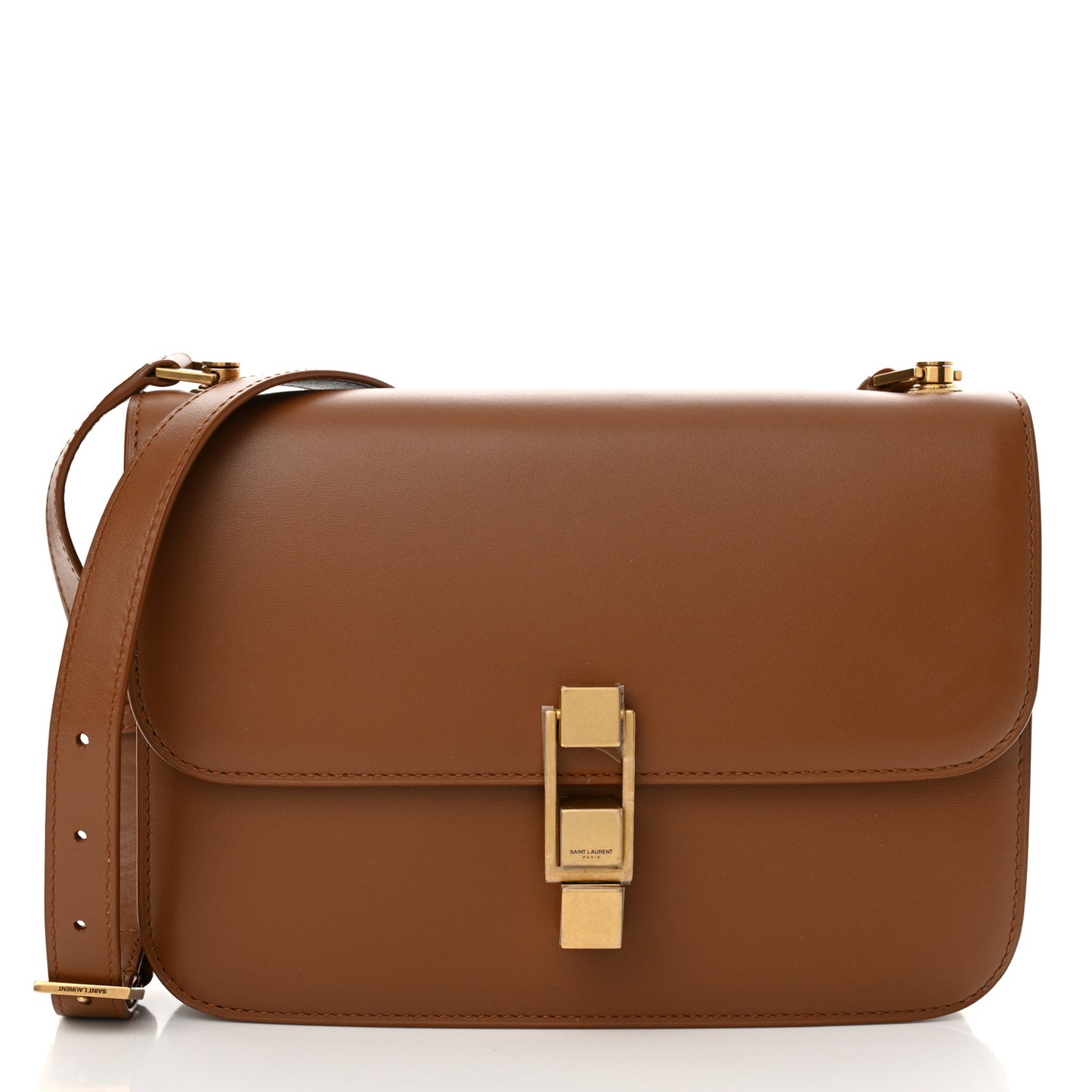 Smooth Calfskin Carre Satchel Brick
