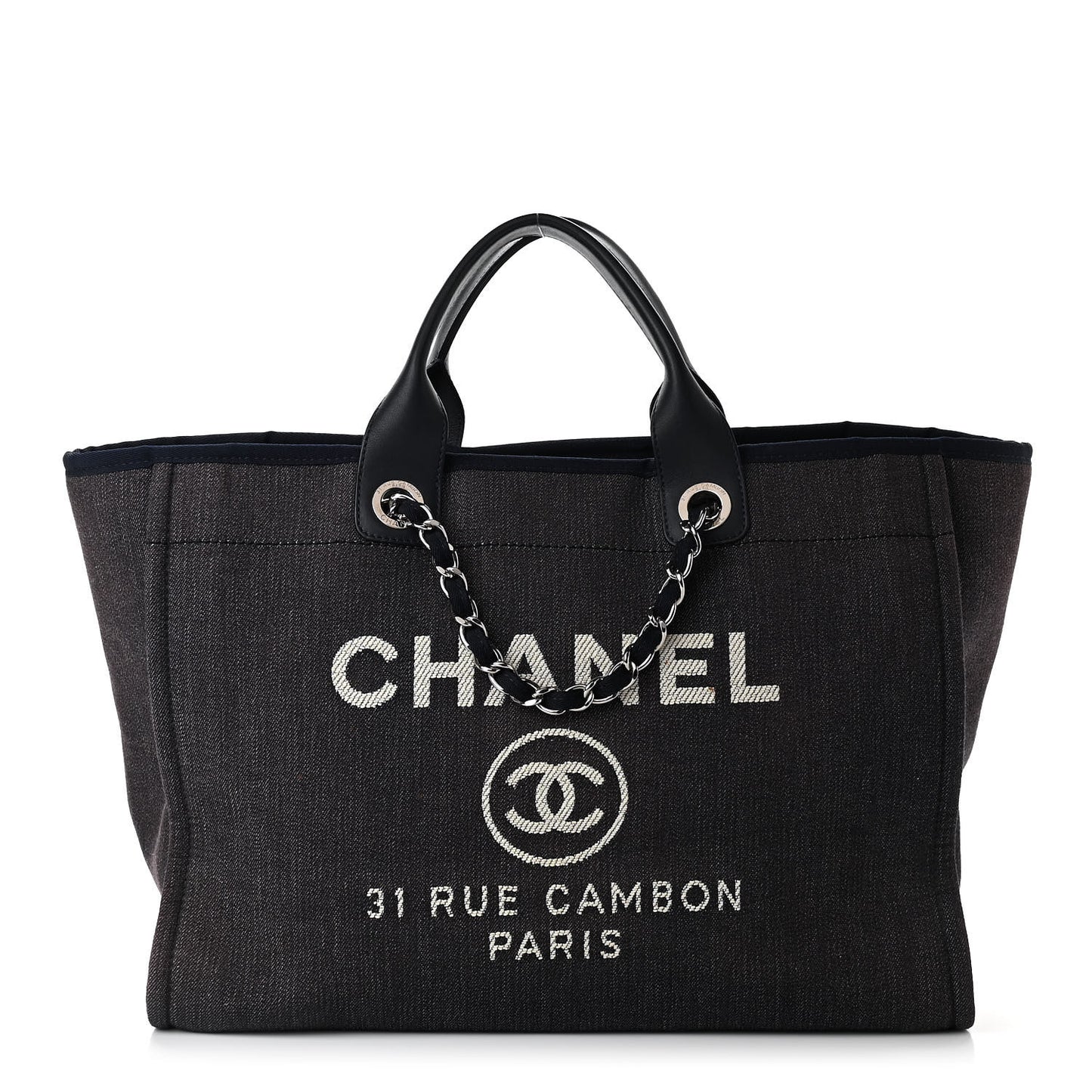 Denim Medium Deauville Tote Dark Blue