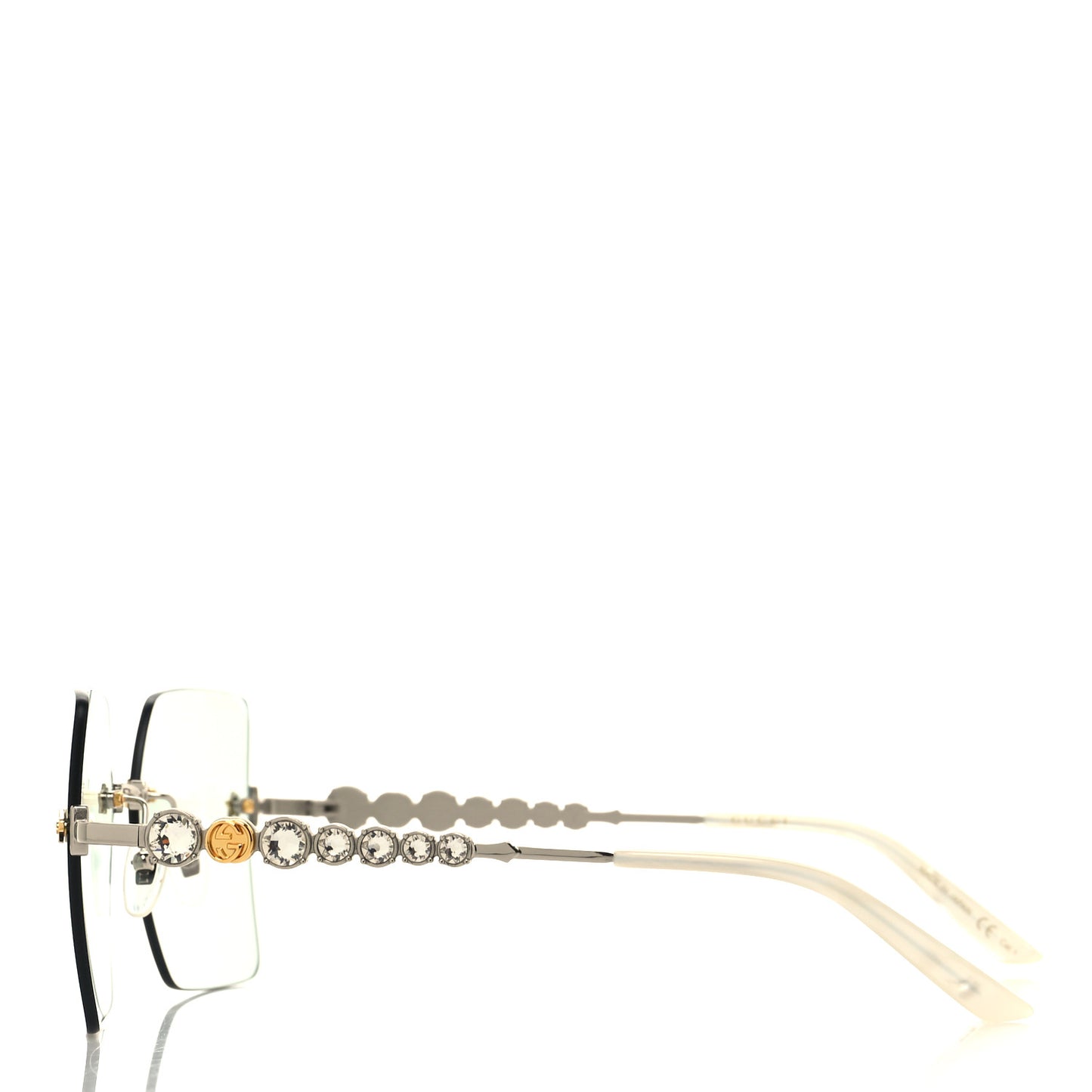 Crystal Metal Sunglasses GG0644S Blue Silver
