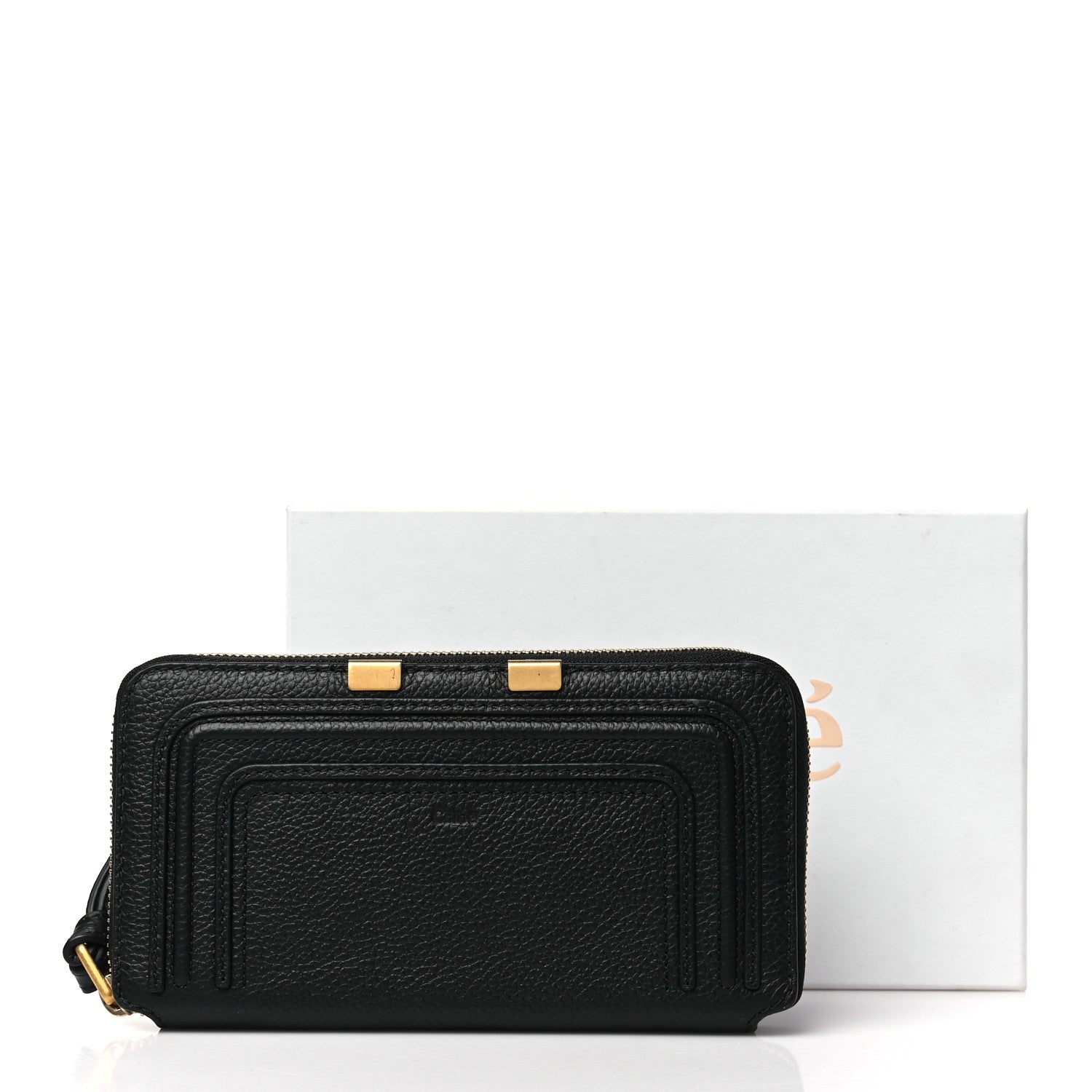 Chloe Grained Calfskin Marcie Long Zip Around Wallet Black 9 of 9