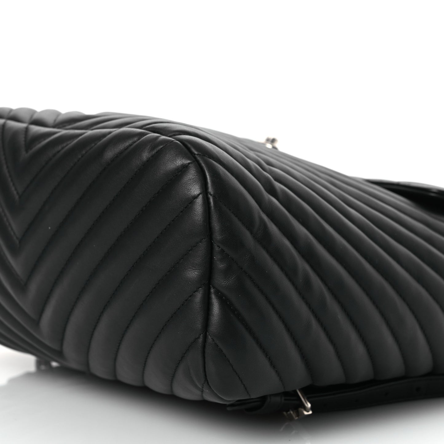 Calfskin Chevron Quilted Large Urban Spirit Backpack Black