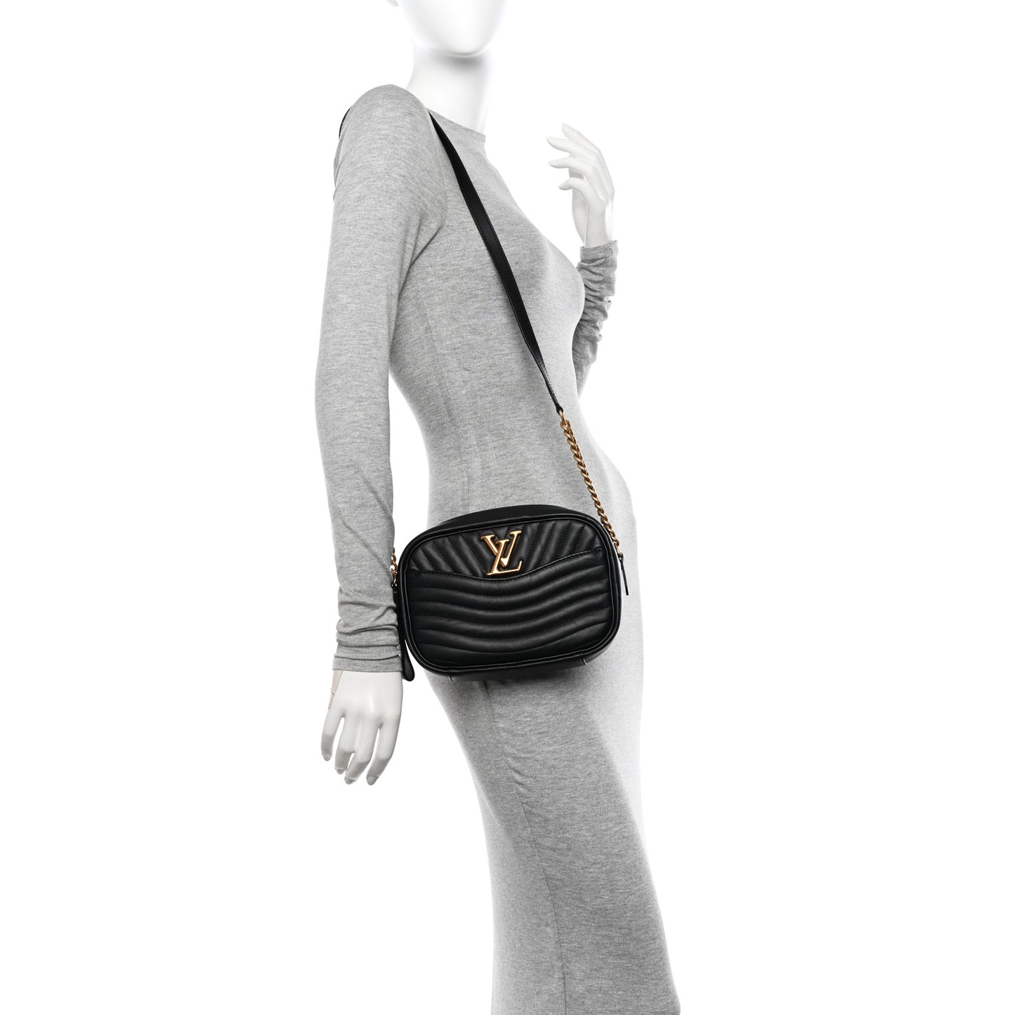 Calfskin New Wave Camera Bag Black