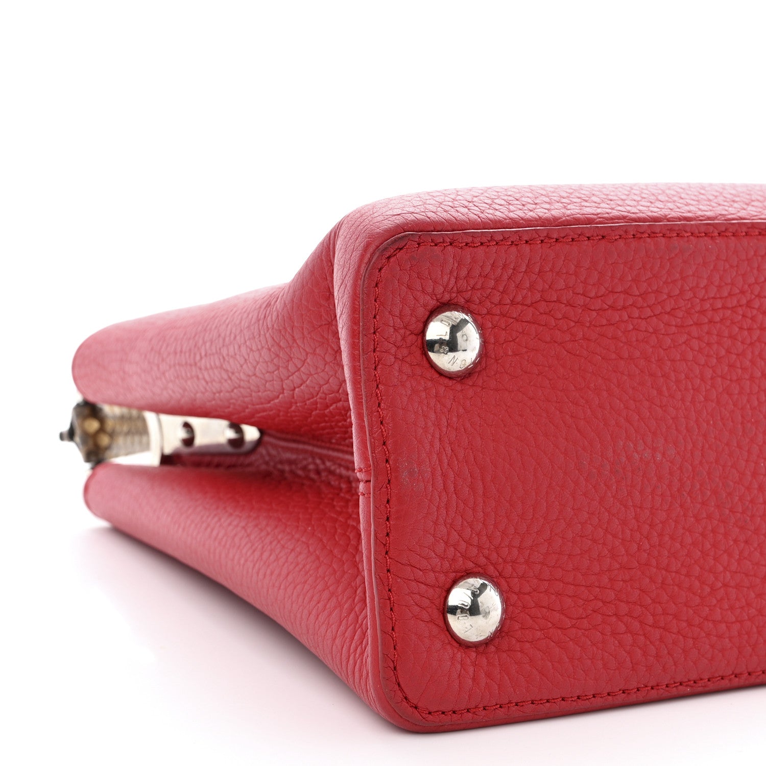 Louis Vuitton Taurillon Snakeskin Capucines PM Rubis 8 of 12