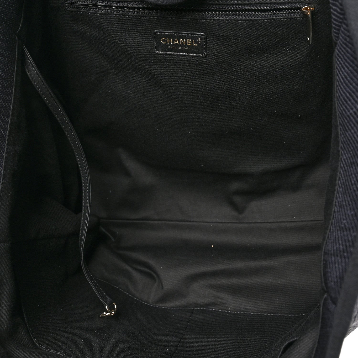 Chanel Woven Straw Raffia Large Deauville Tote  Black 5 of 10
