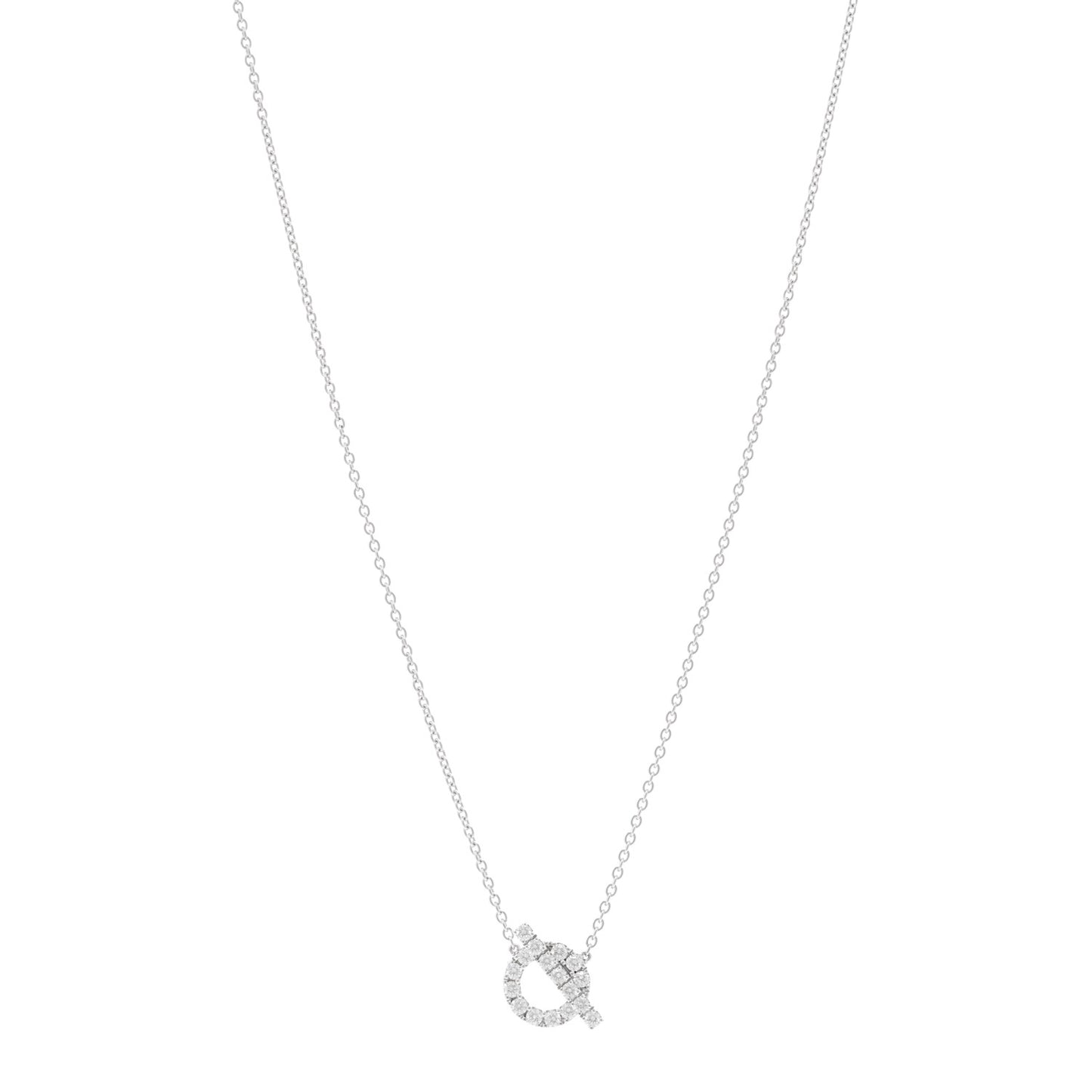 18K White Gold Diamond Finesse Pendant Necklace