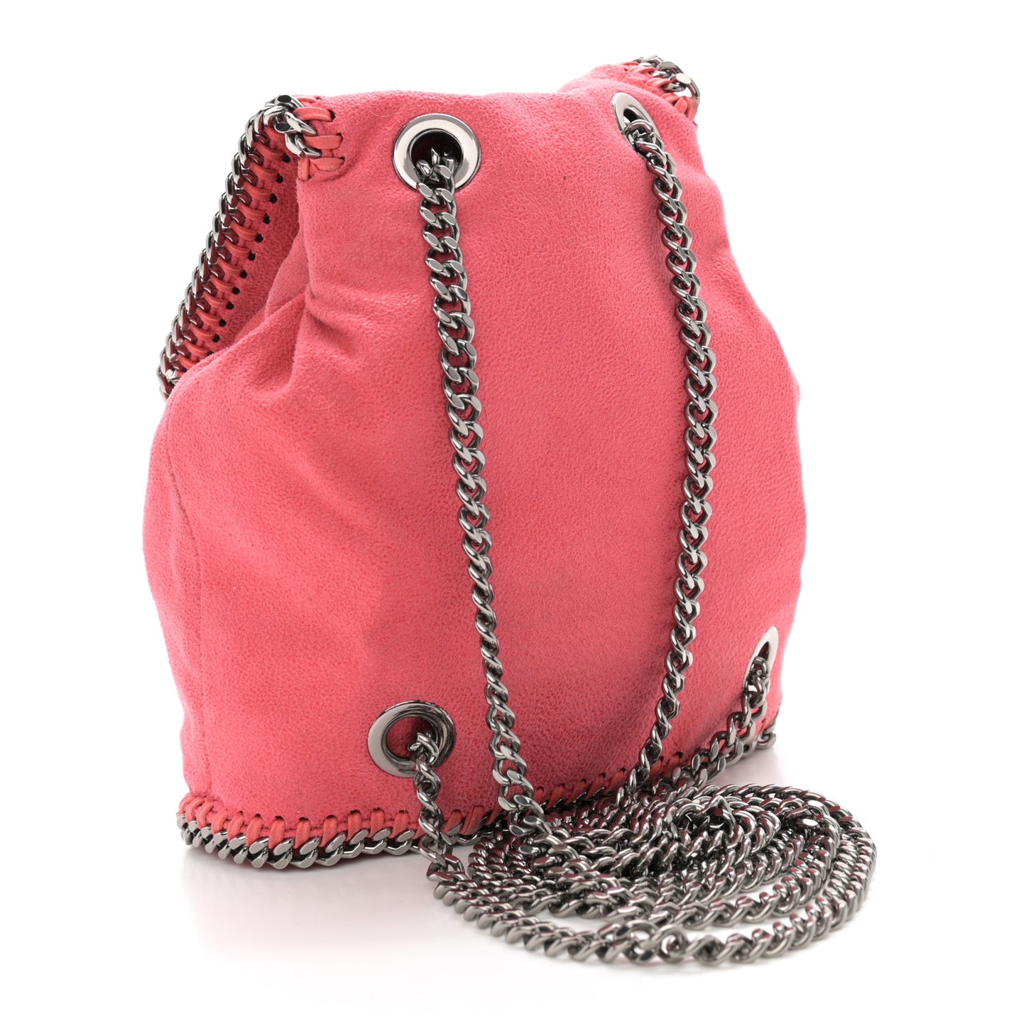 Shaggy Deer Mini Falabella Backpack Pink Fluo