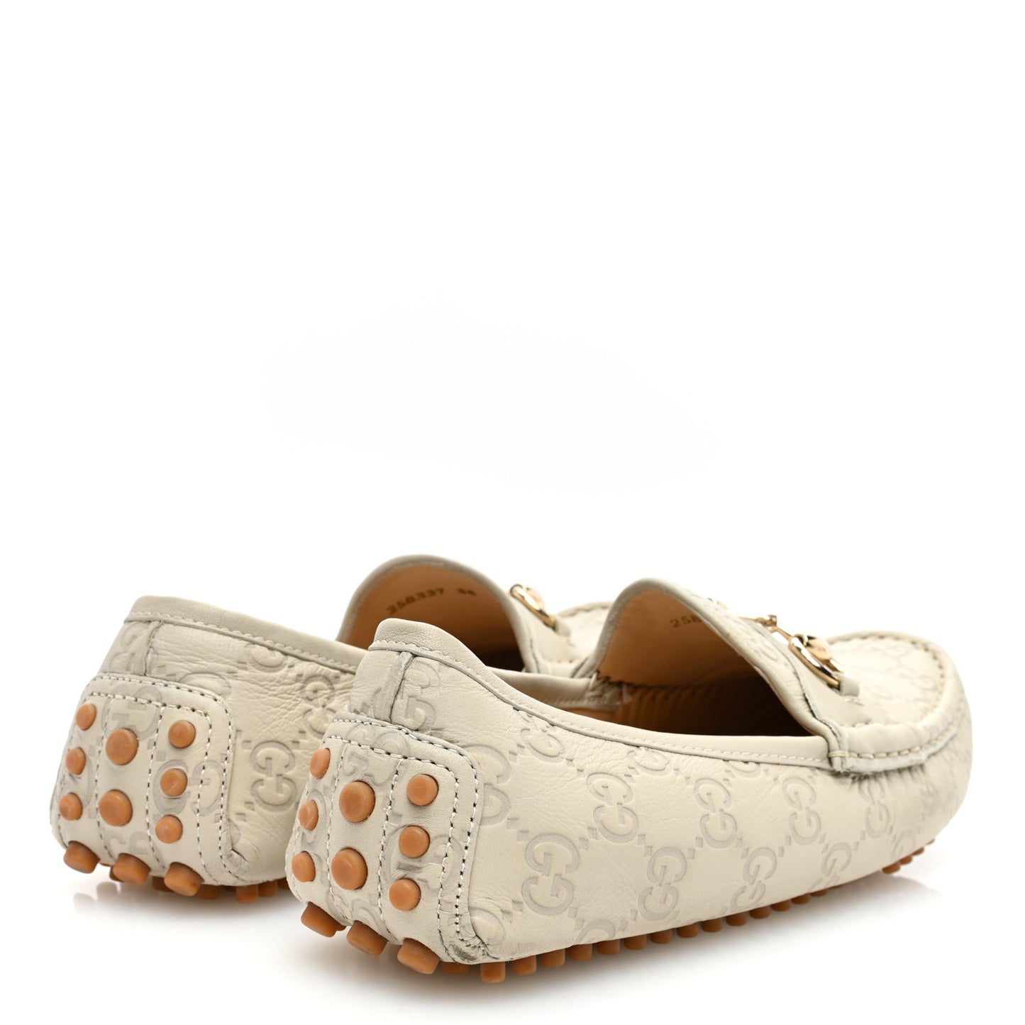 Calfskin Monogram Horsebit Guccissima Moccasin Loafers 38 Grey