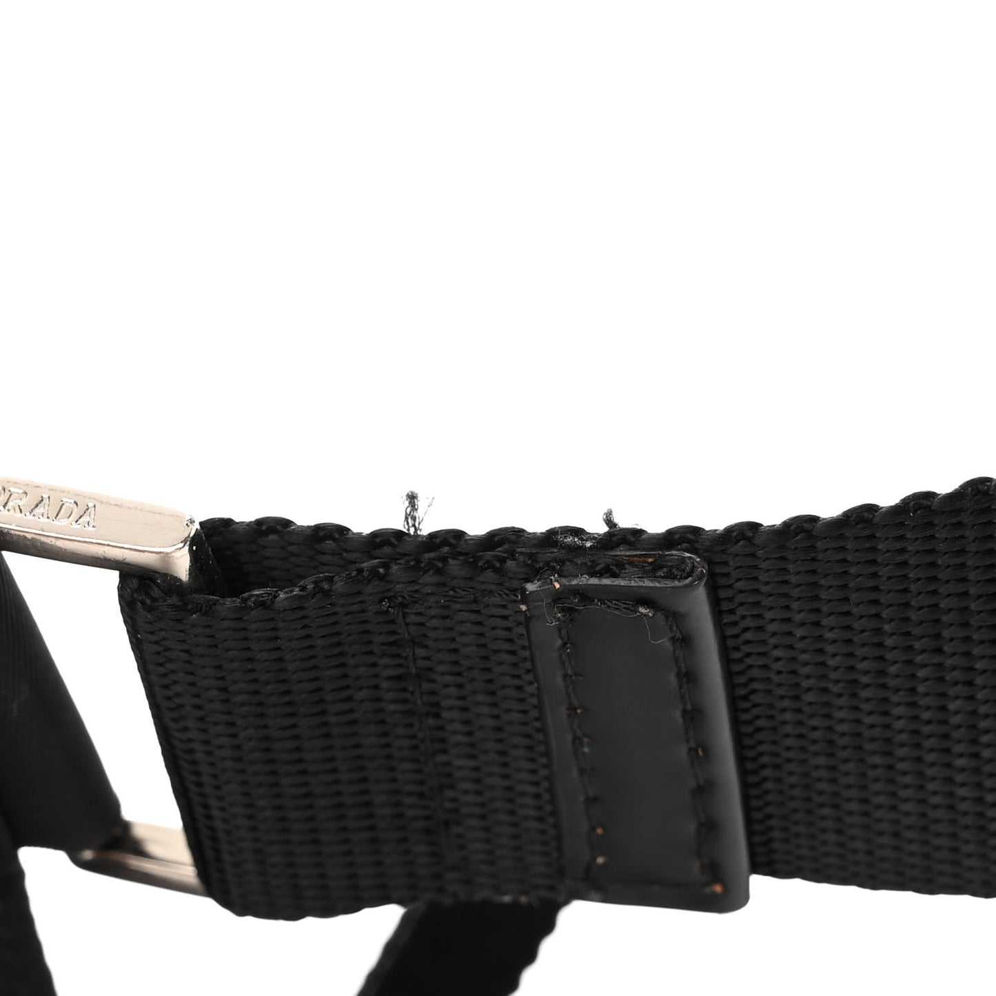 Nylon Saffiano Flat Messenger Bag Black