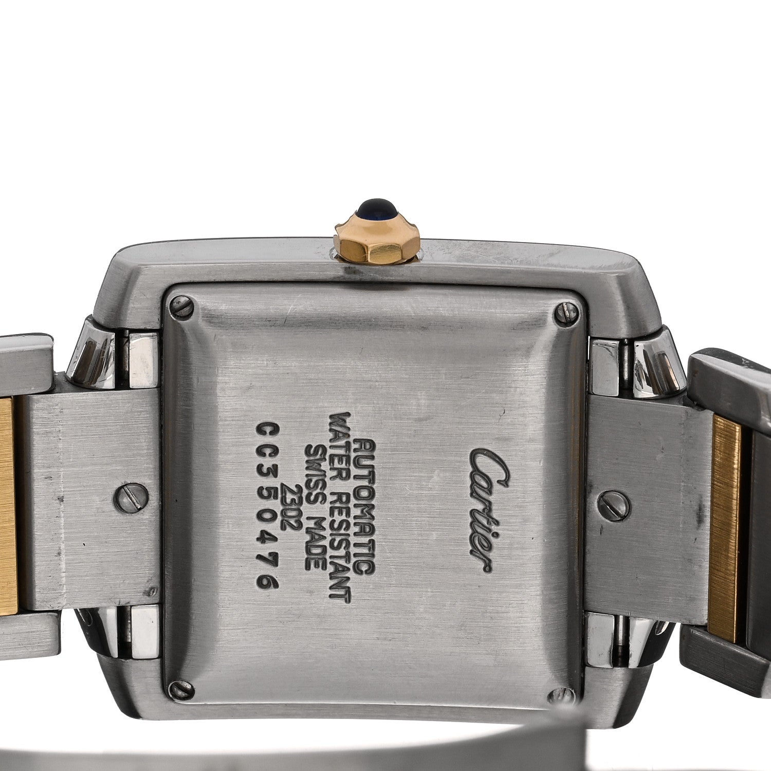 Cartier Stainless Steel 18K Yellow Gold 28mm Tank Francaise Automatic Watch 4 of 4