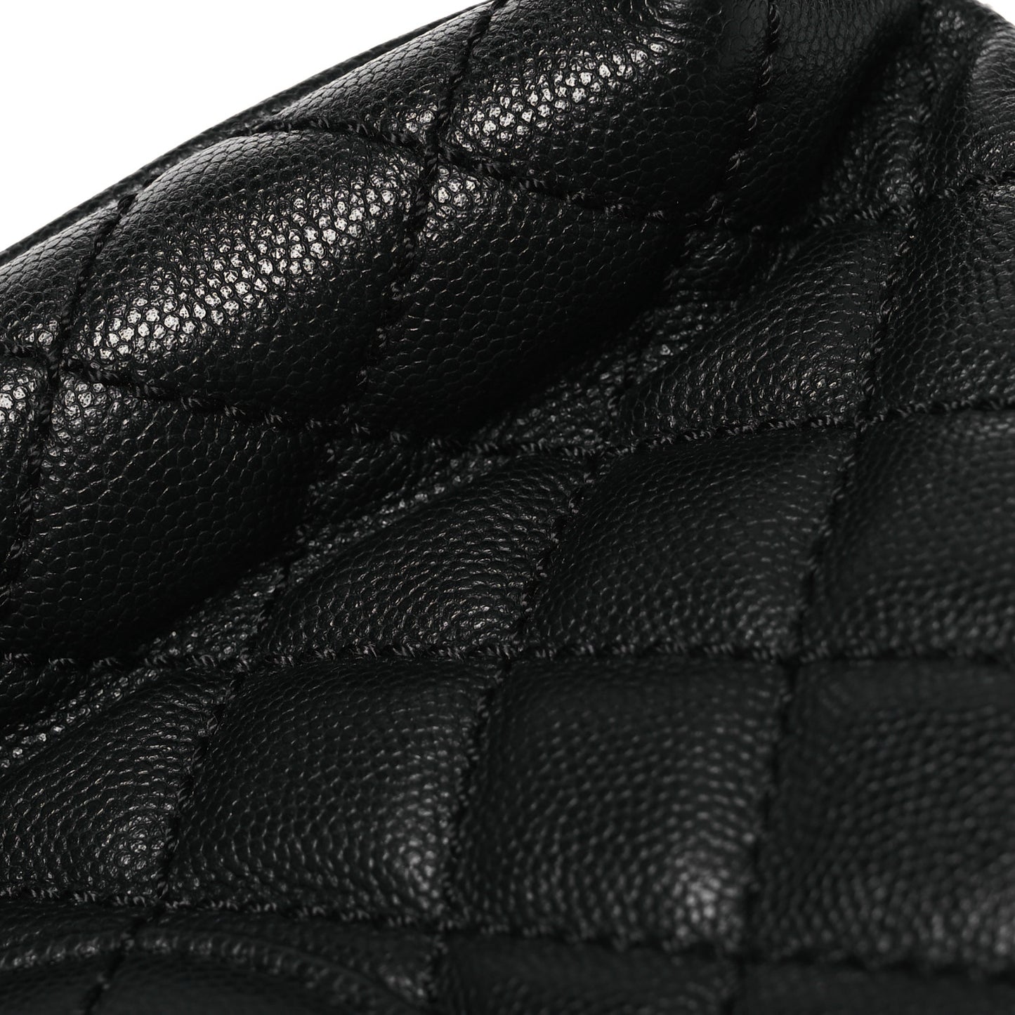 Caviar Quilted Medium Coco Handle Flap Black