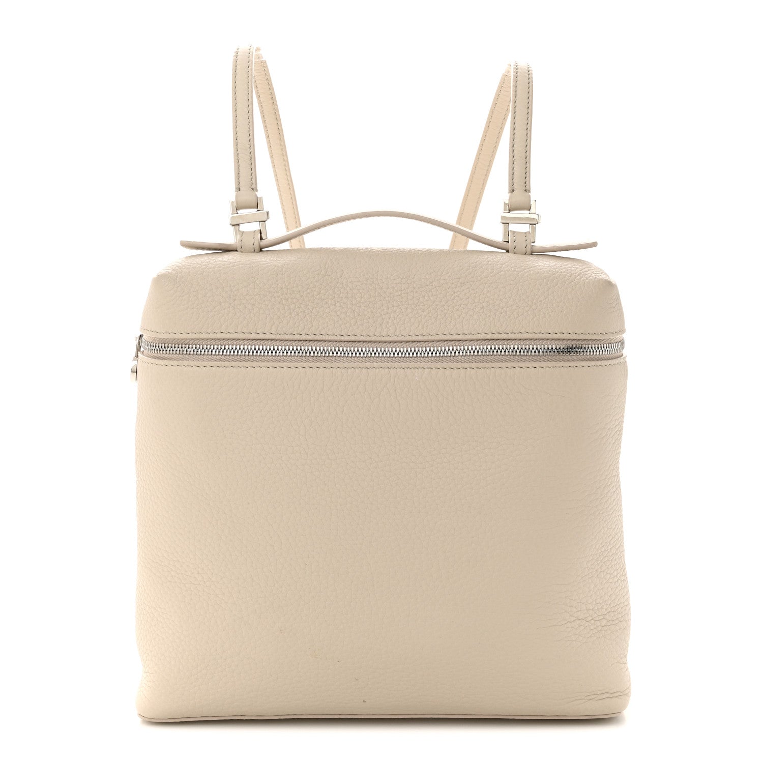 Loro Piana Grained Calfskin Extra Pocket L23.5 Backpack Dust Stone 1 of 16