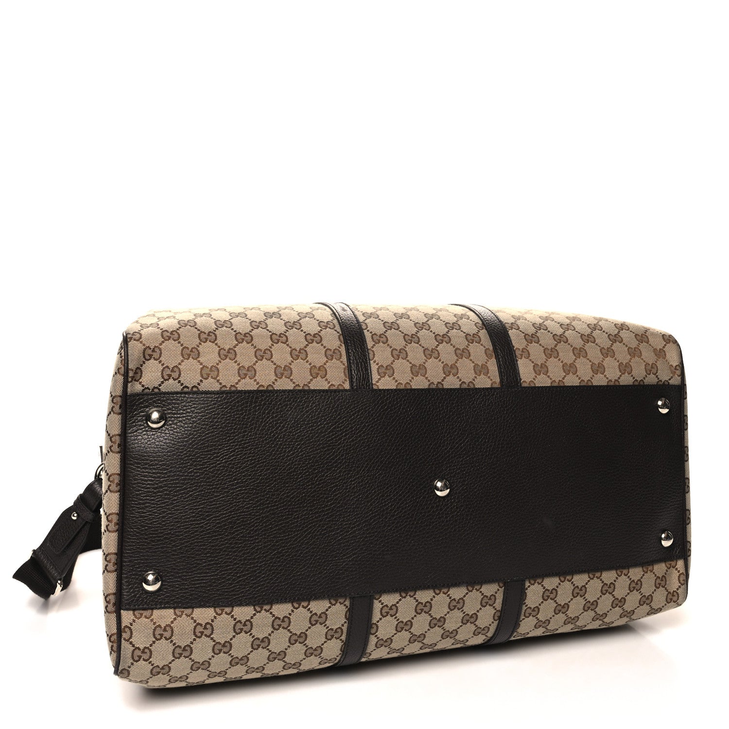 Gucci Monogram Dollar Calfskin Large Boston Duffle Bag Beige Ebony Testa di Moro Marrone Scuro 3 of 11
