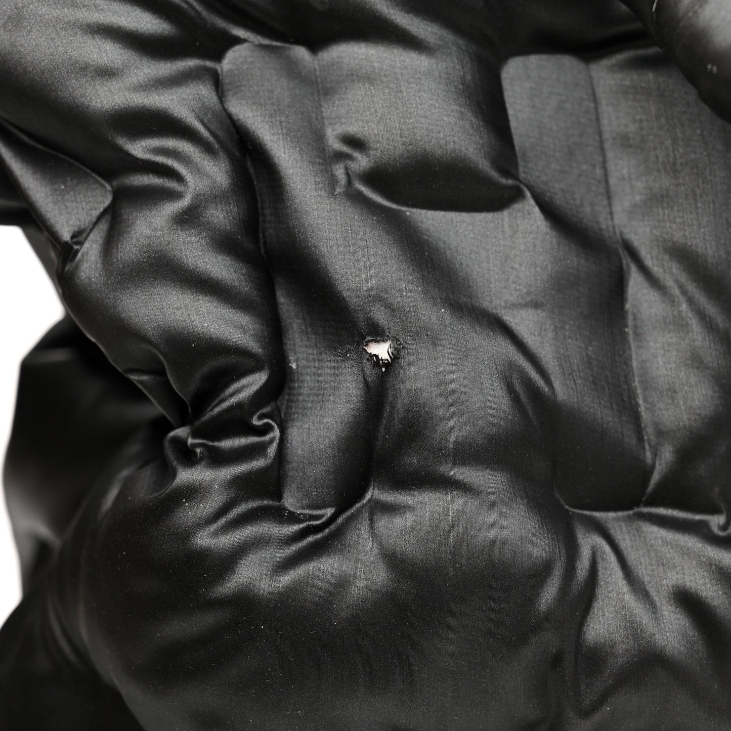 Nylon Embossed Doudoune Bowling Bag Black