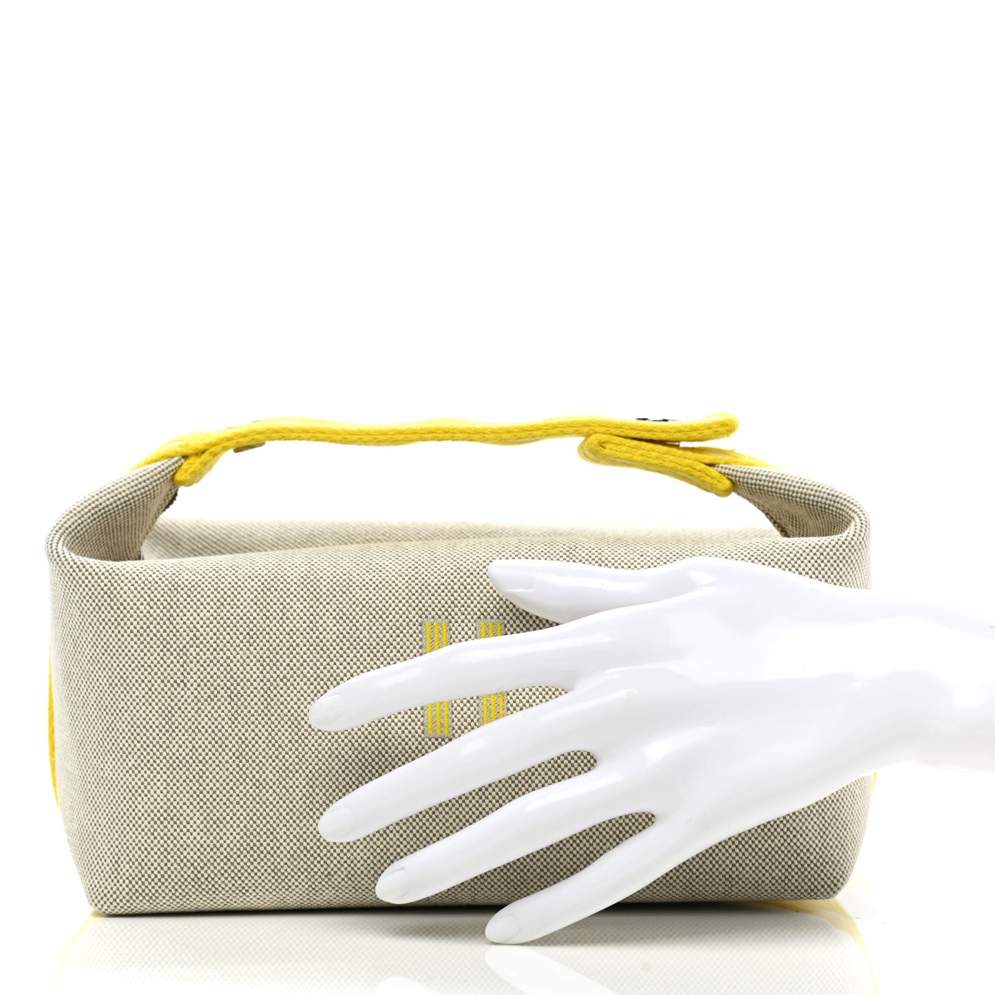 Canvas Small Bride-A-Brac Pouch Natural Jaune Citron