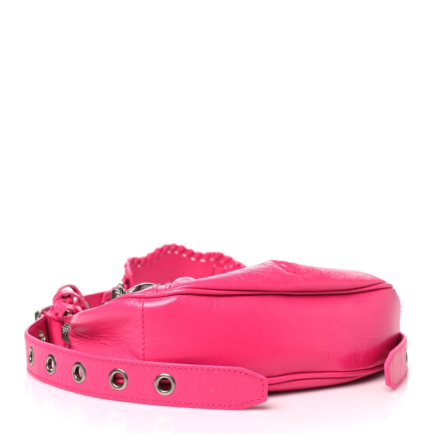 Agneau Arena Le Cagole Shoulder Bag XS Fluo Pink