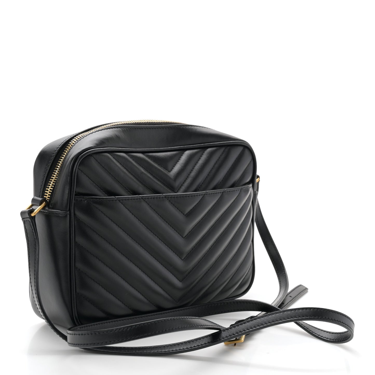 Calfskin Matelasse Monogram Lou Camera Bag Black