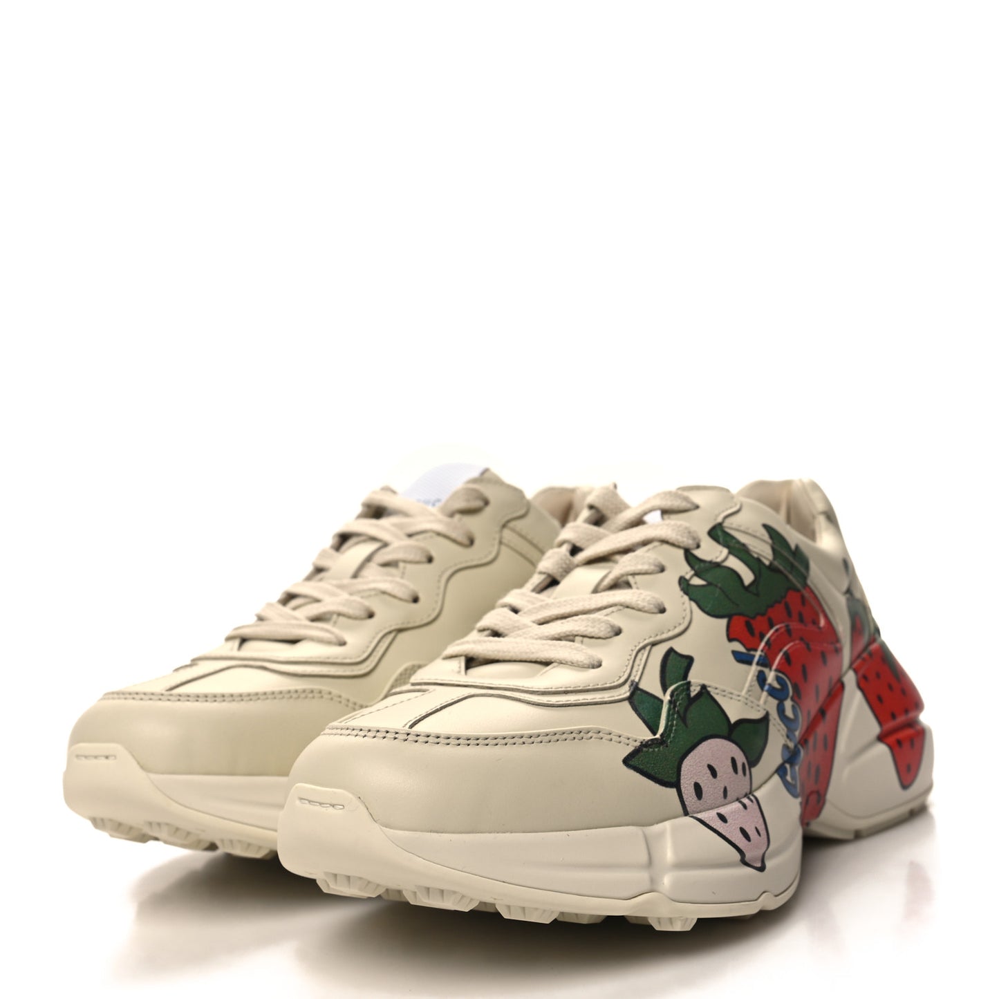 Apollo Calfskin Strawberry Womens Rhyton Sneakers 37 Ivory