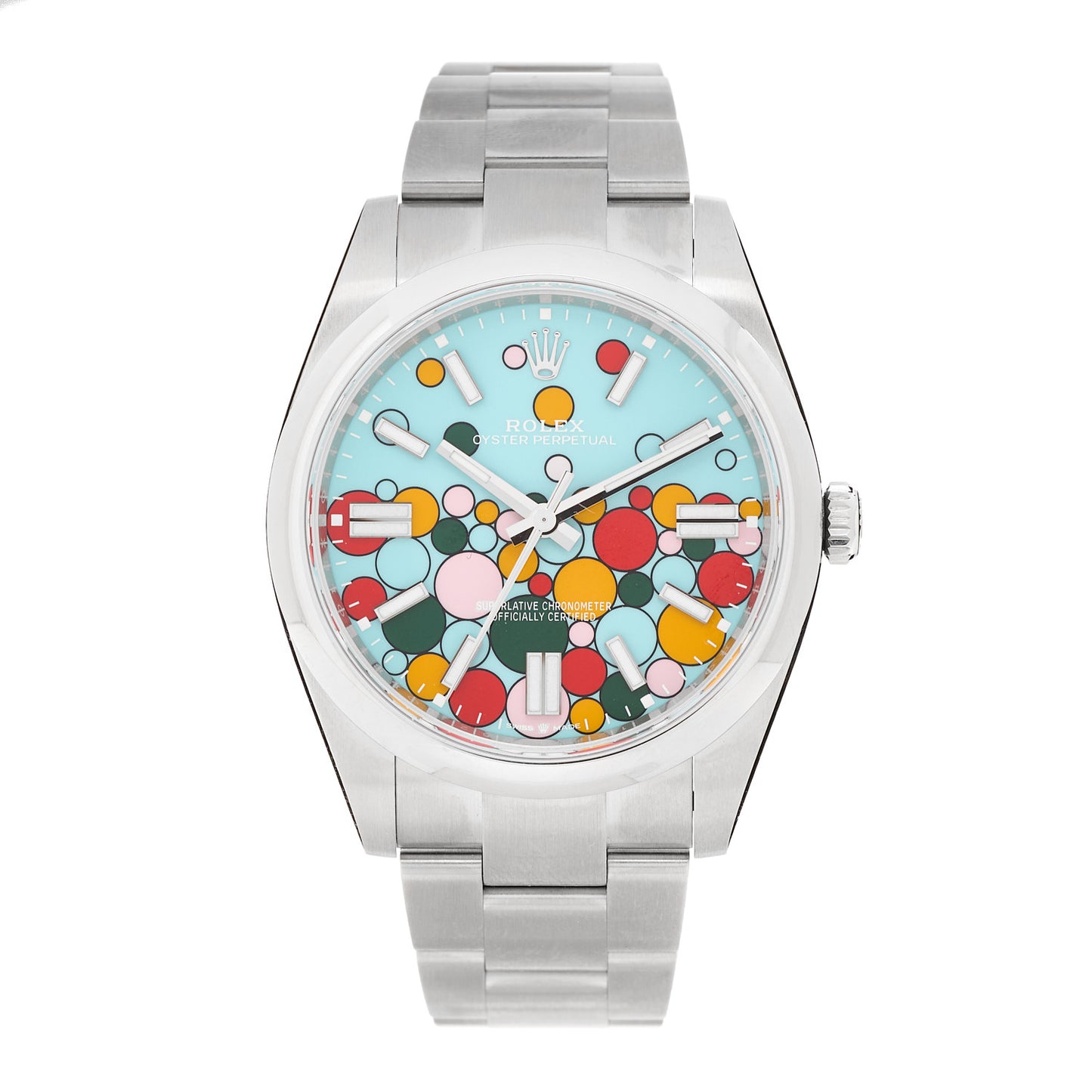 Stainless Steel 41mm Oyster Perpetual Watch Celebration Dial 124300