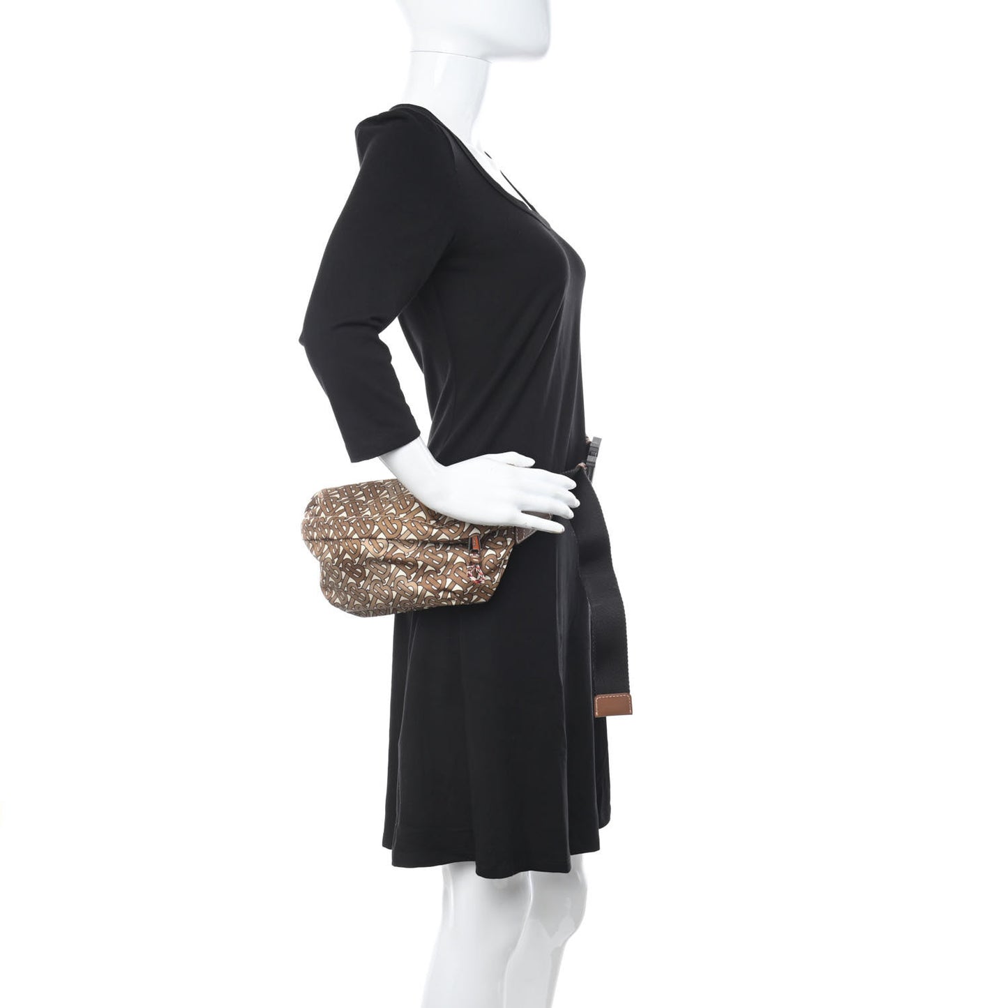 Nylon Monogram Bum Bag Beige